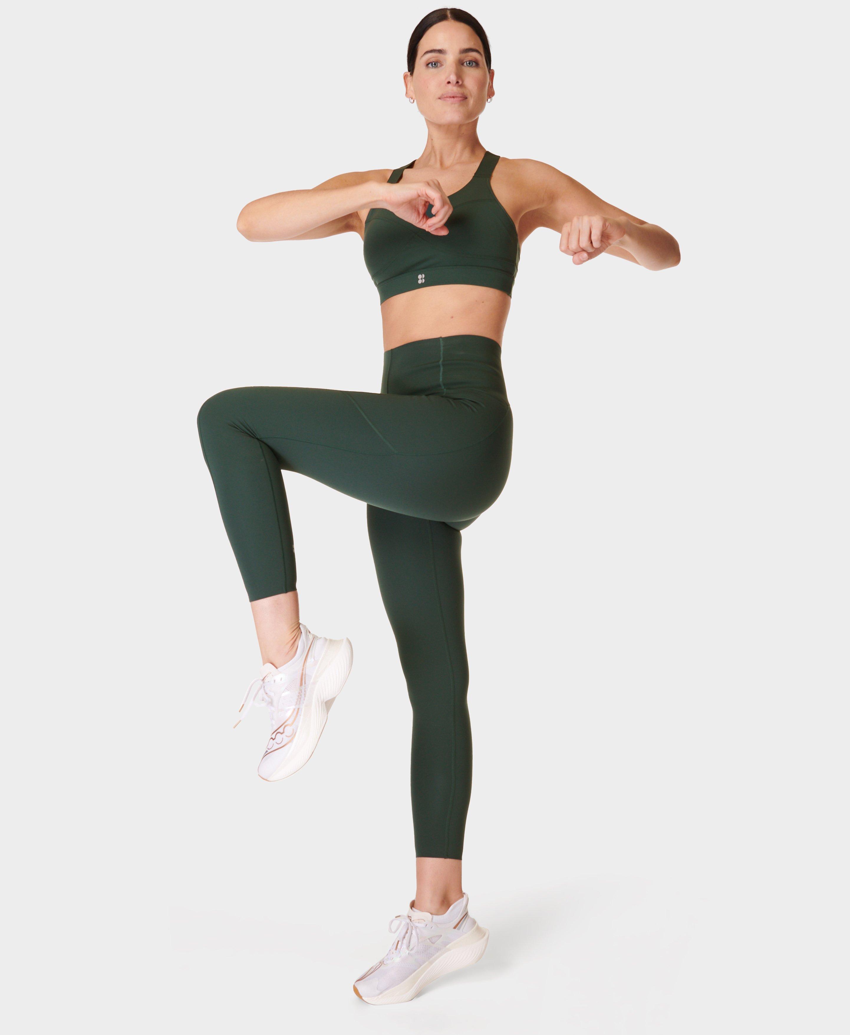 Womens Leggings  Sweaty Betty Power Cropped Workout Leggings Wave Green ~  Lone Wolf Threat