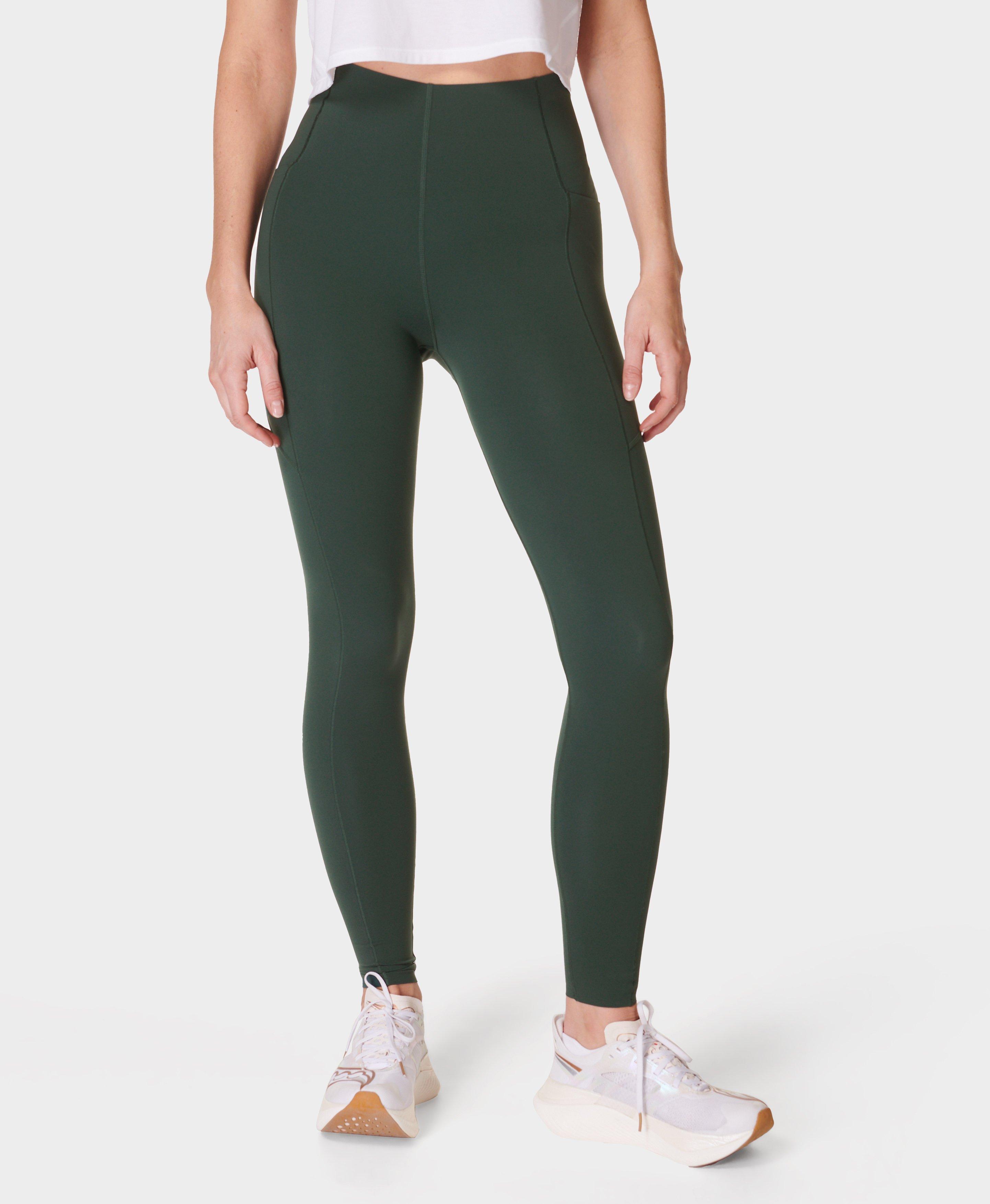 Power UltraSculpt High-Waisted Gym Leggings - Trek Green