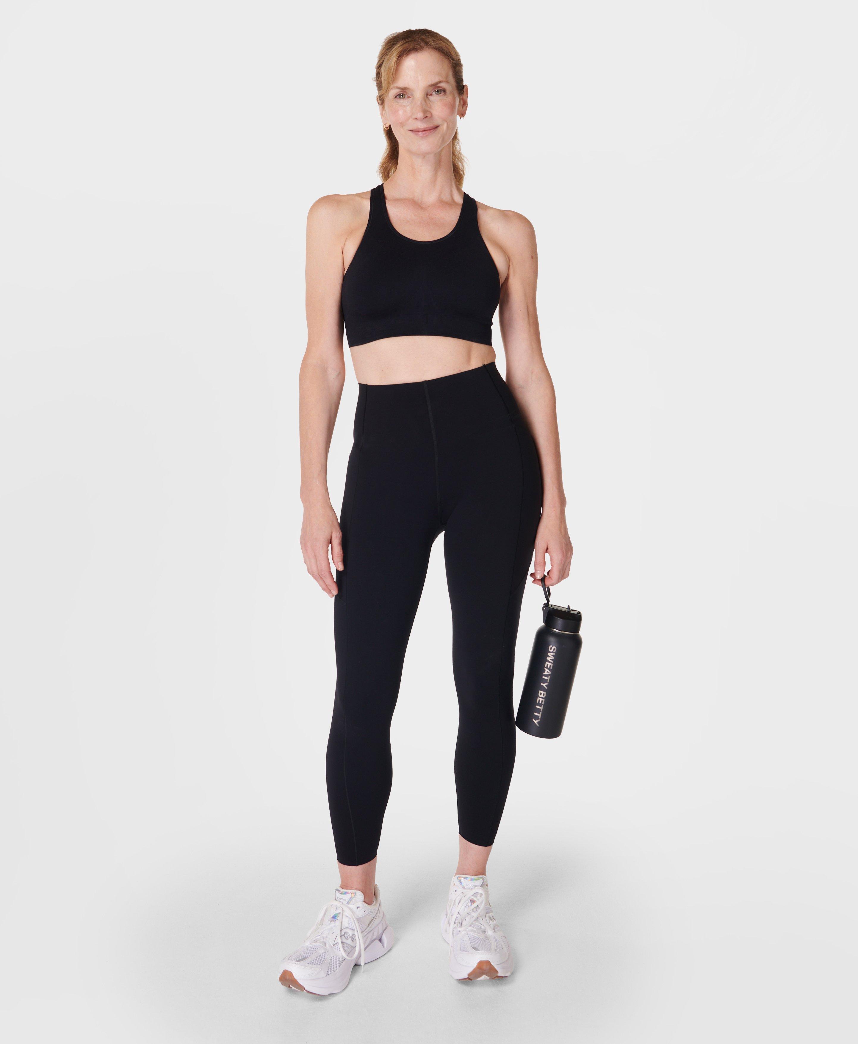 Power UltraSculpt High-Waisted 7/8 Workout Leggings - Black