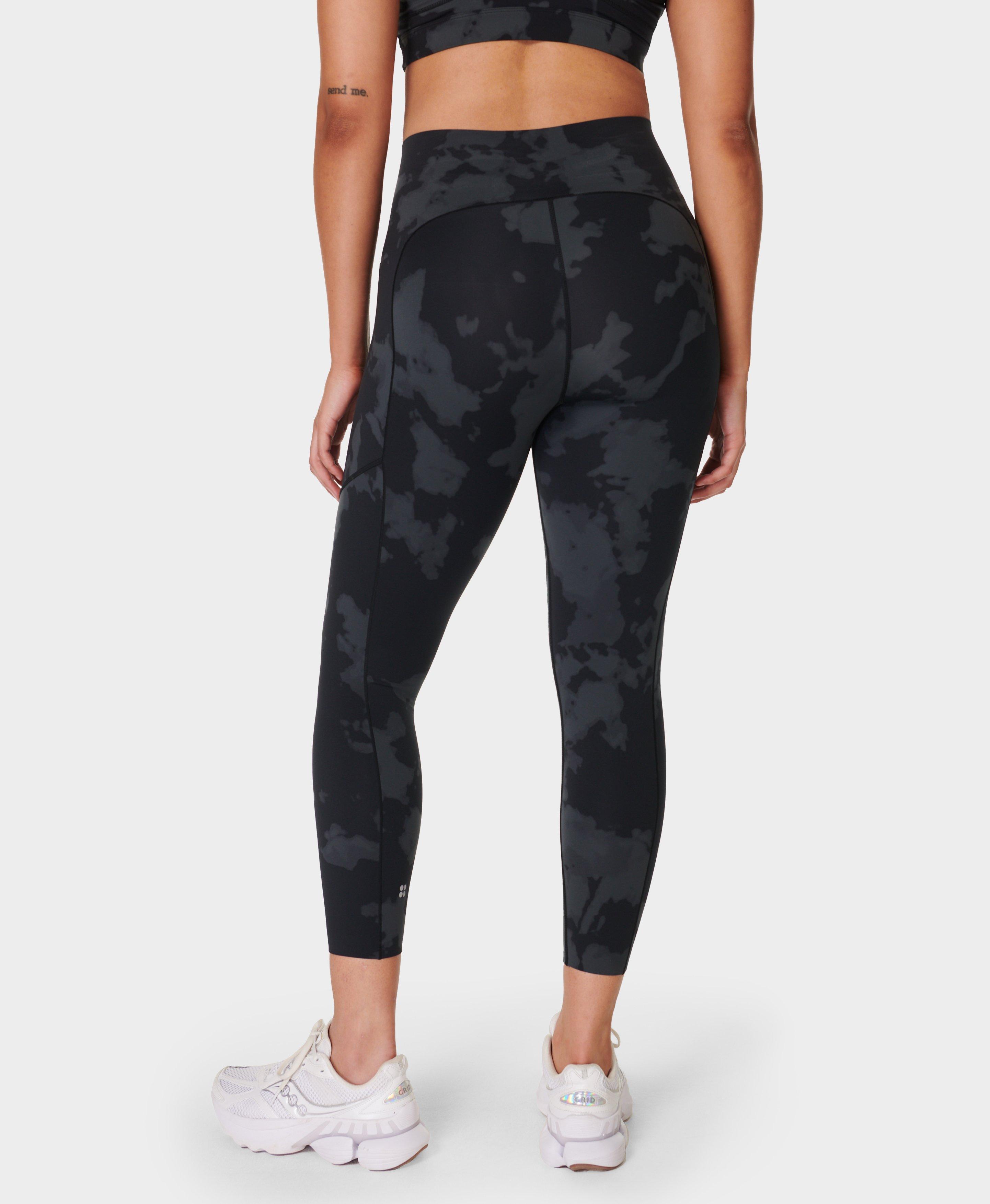 Calia Leggings Black White Print Stay Powerful Side Pocket Workout Womens  Medium