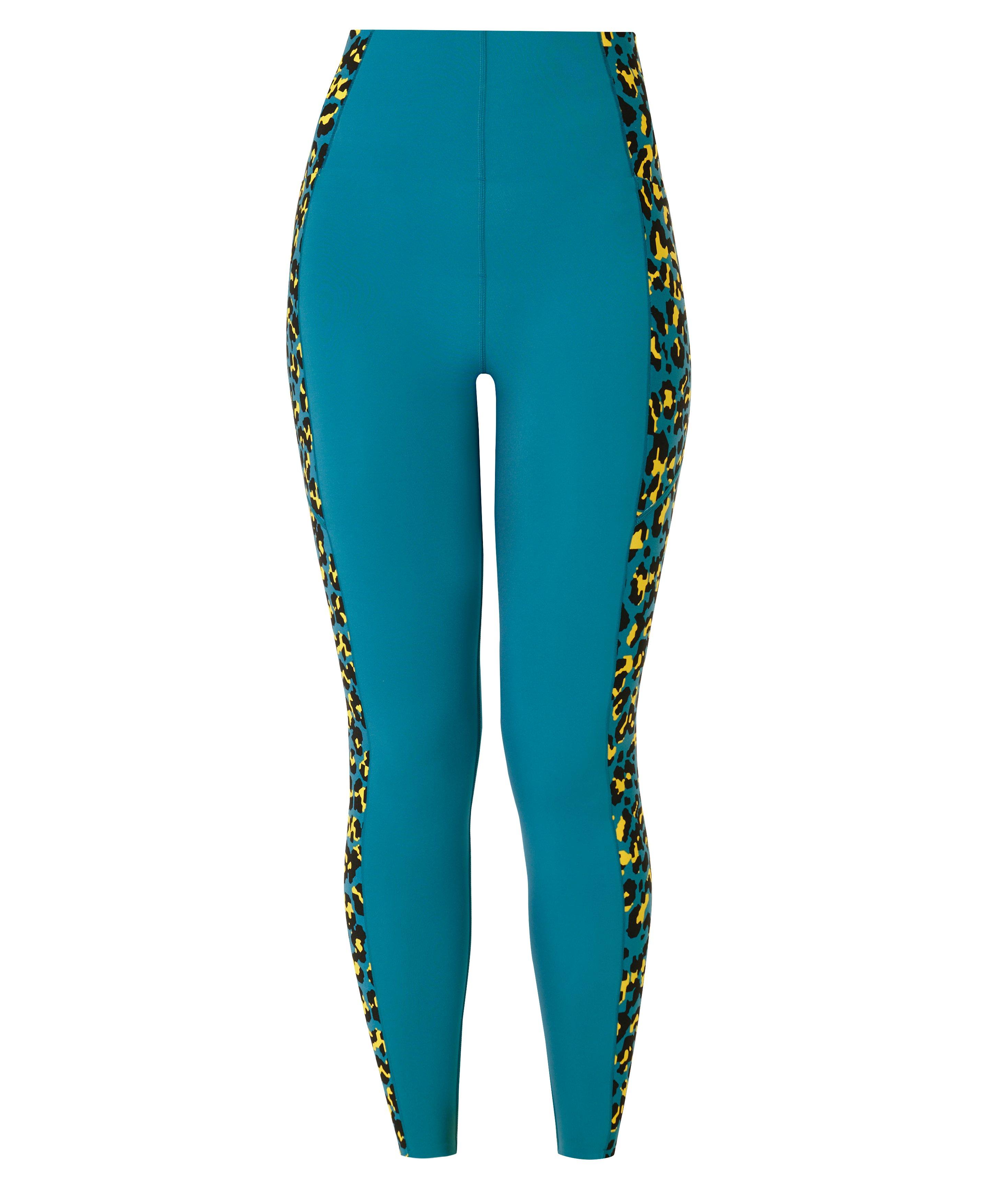 Ultra High Waisted, 7/8 Pocket Leggings - Blue Leopard