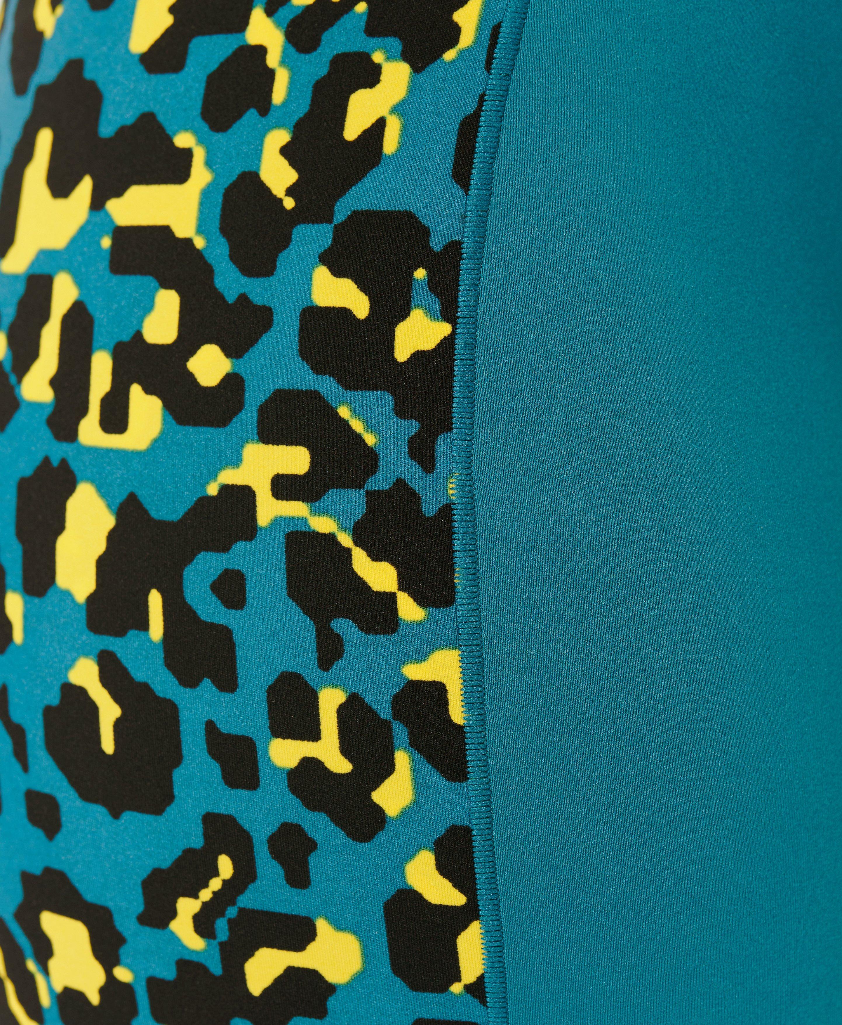 Power UltraSculpt High Waist Workout Leggings Colour Block - Blue Pixel  Leopard Print, Women's Leggings