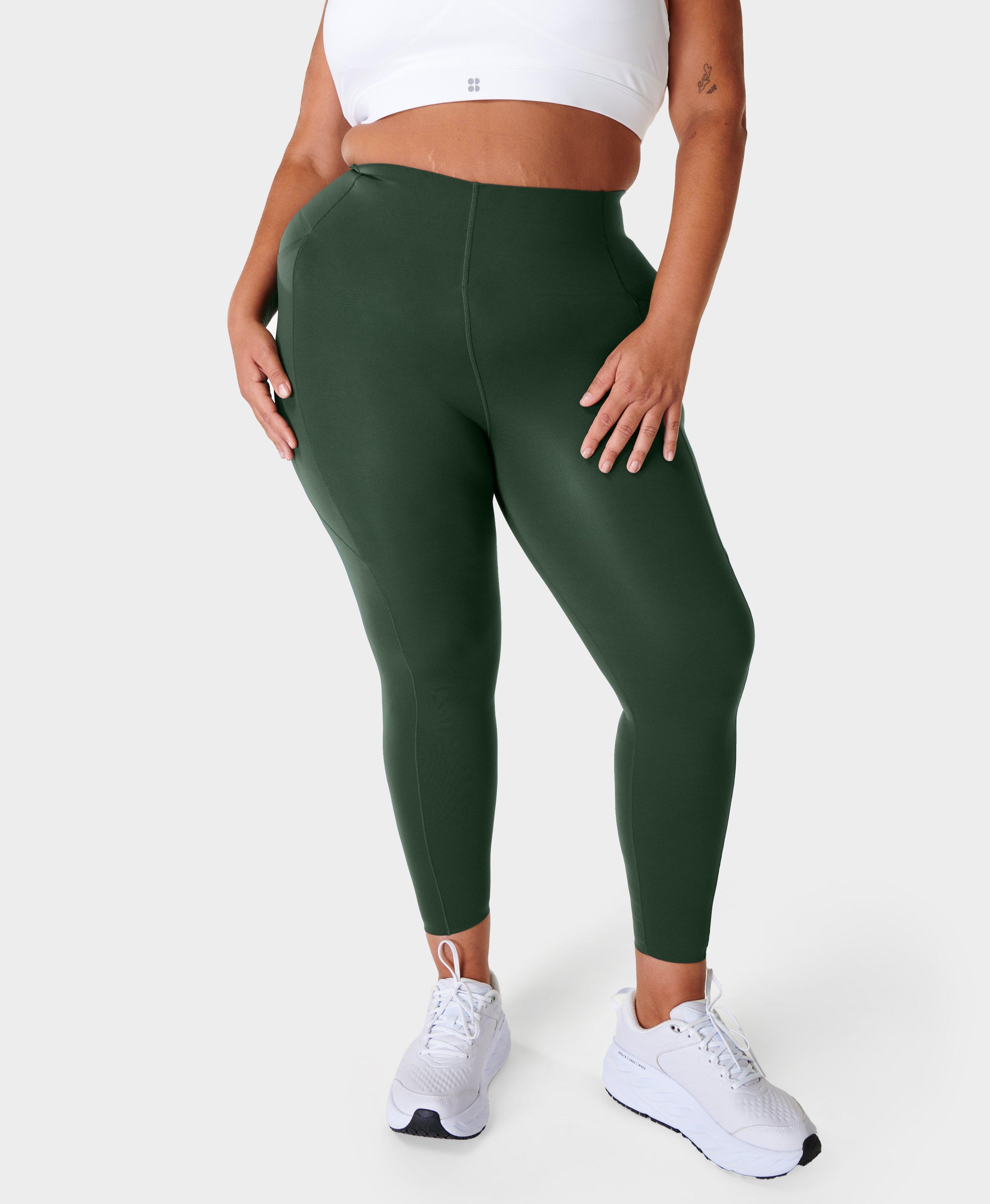 Power UltraSculpt High-Waisted 7/8 Workout Leggings- trekgreen