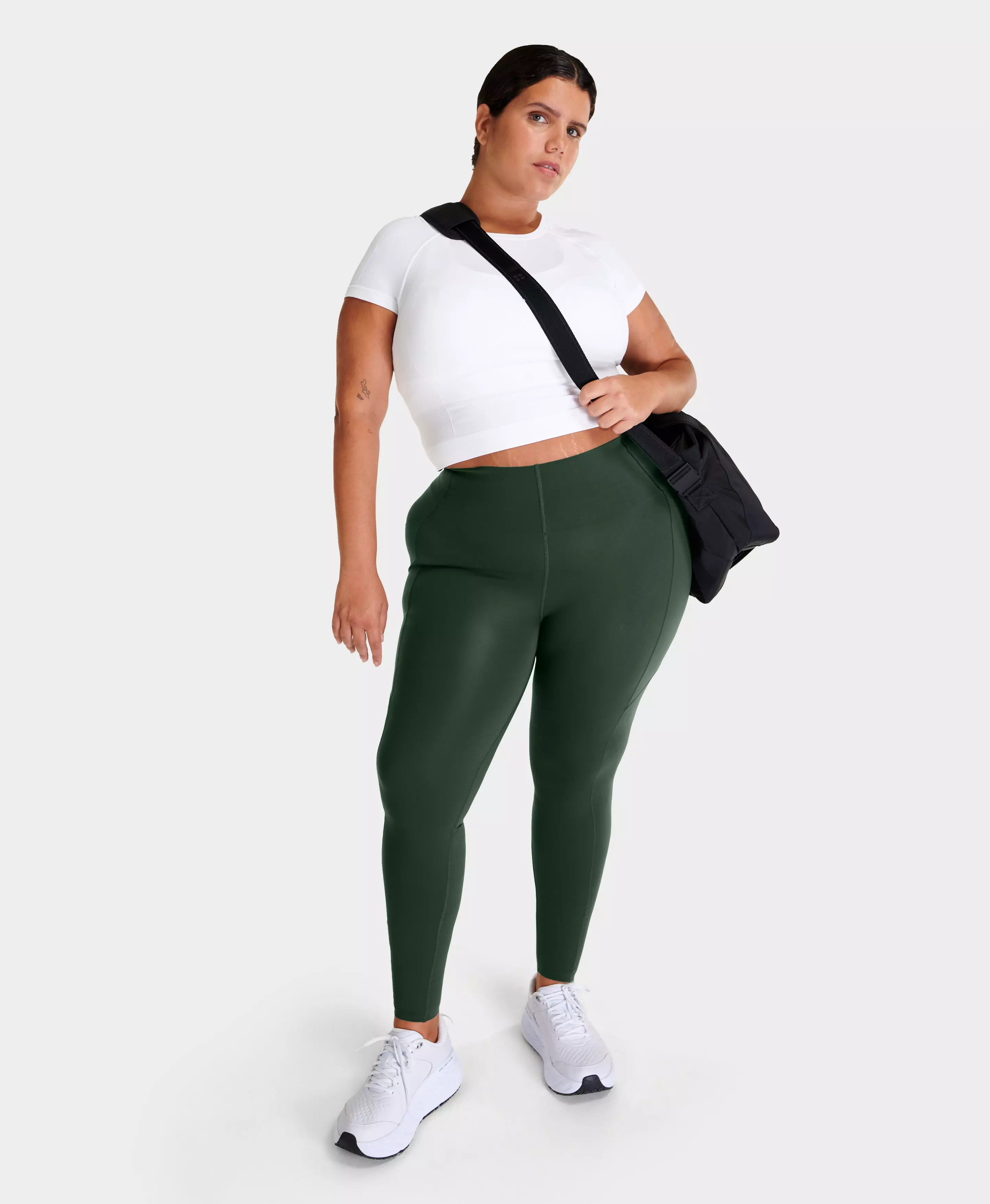 Green Workout Leggings, Green Leggings