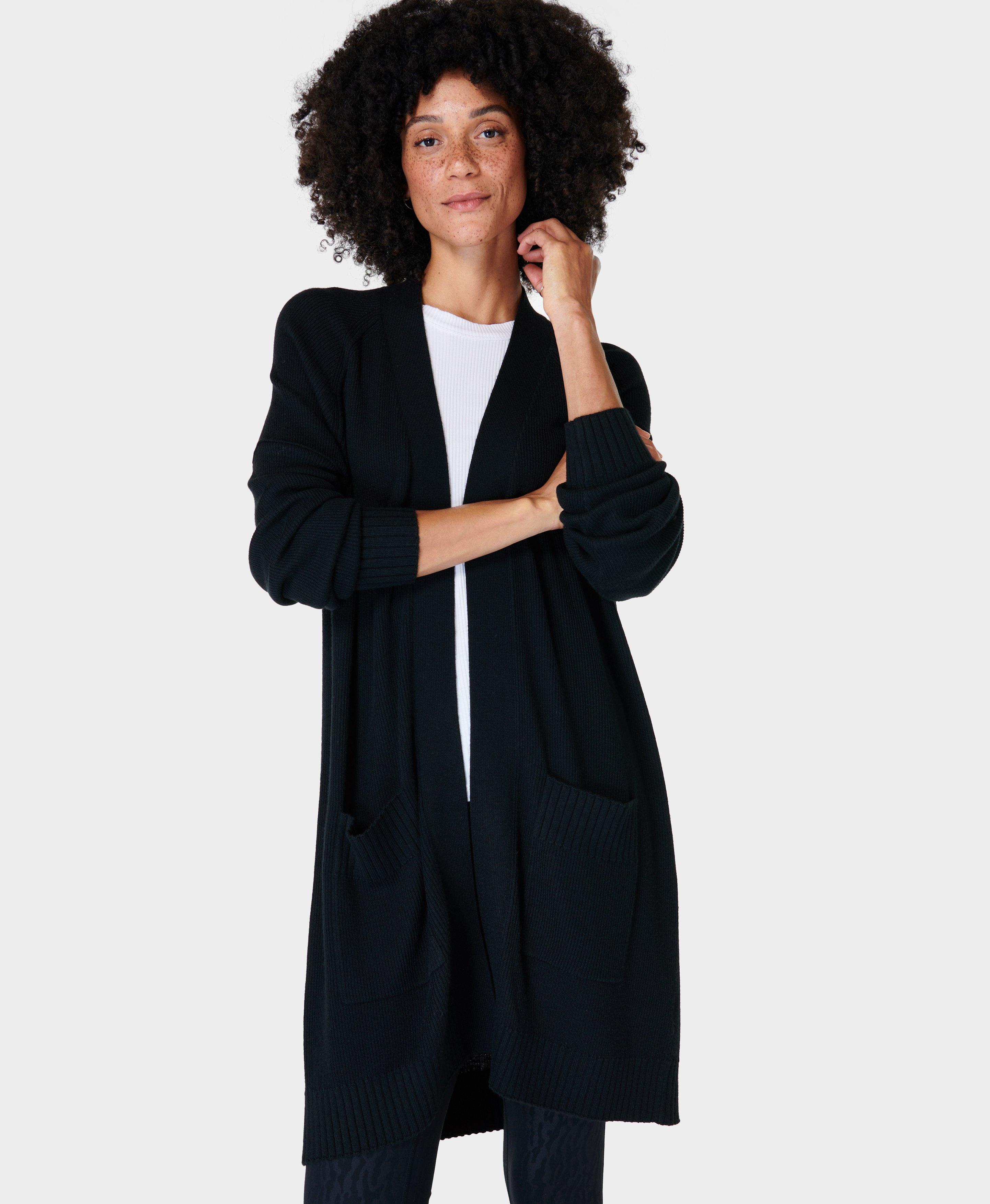 Solace Cashmere Blend Cardigan- black | undefined | www