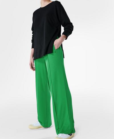 Move Freely Pique Pants, Court Green | Sweaty Betty