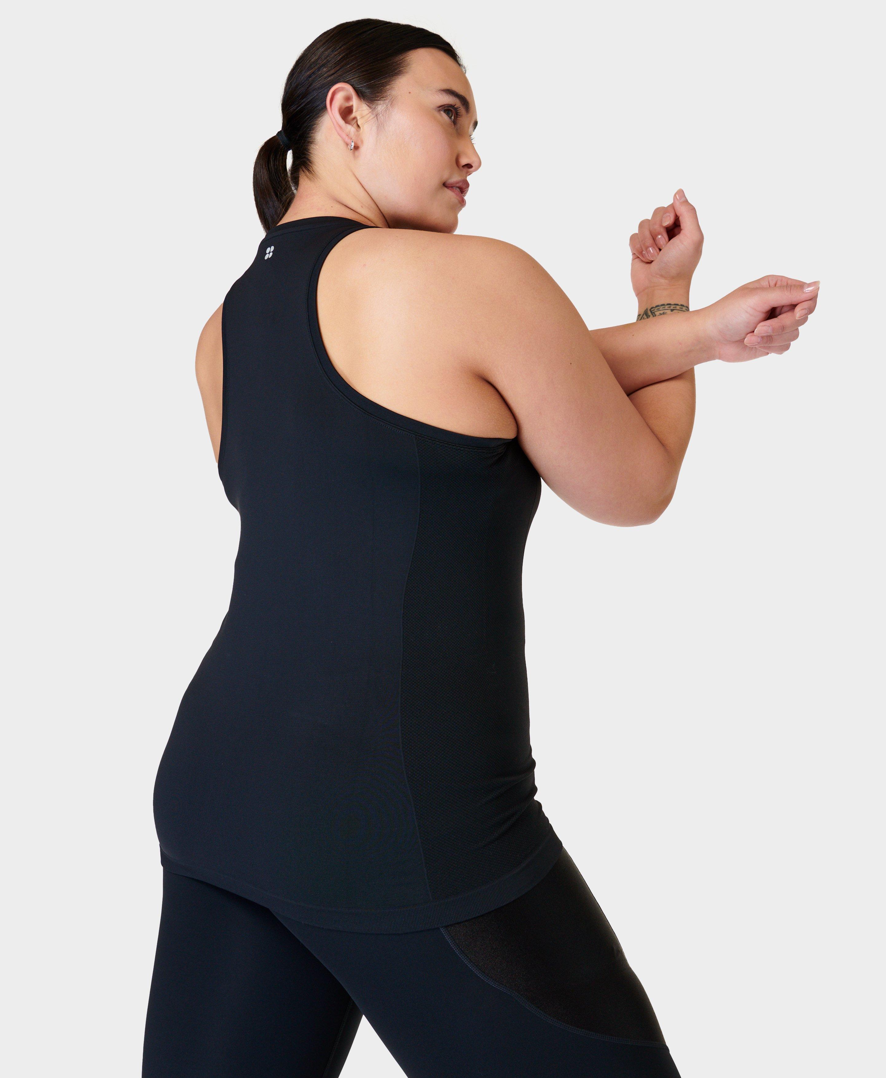Workout Yoga Tank Fitness Yoga Back Women Hollow Underwea Seamless Tops  Vest Women's White Long Sleeve Women (White, S)
