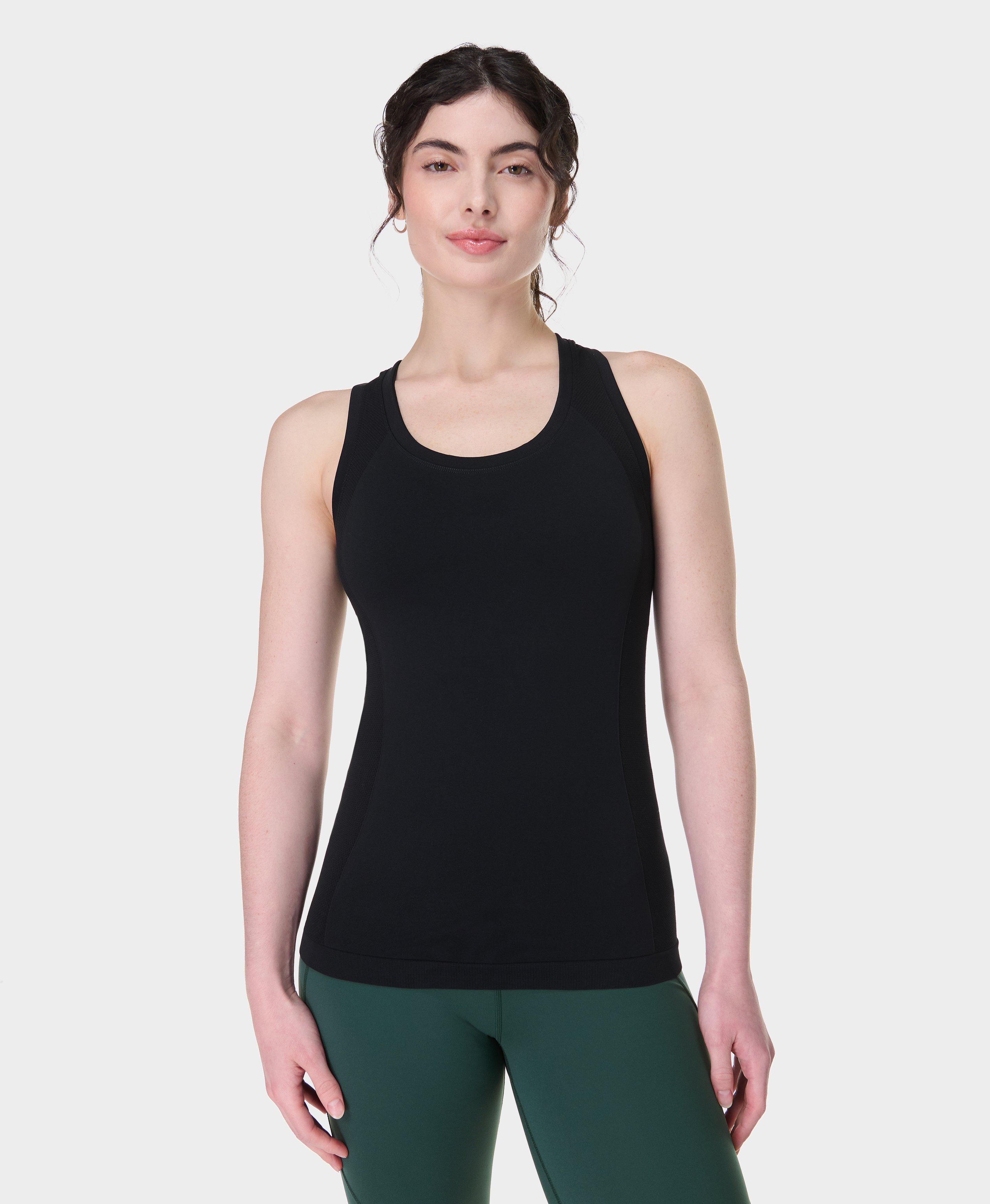 Seamless Stretch Fit Yoga Tank Top Plus Size Sports Gym Yoga