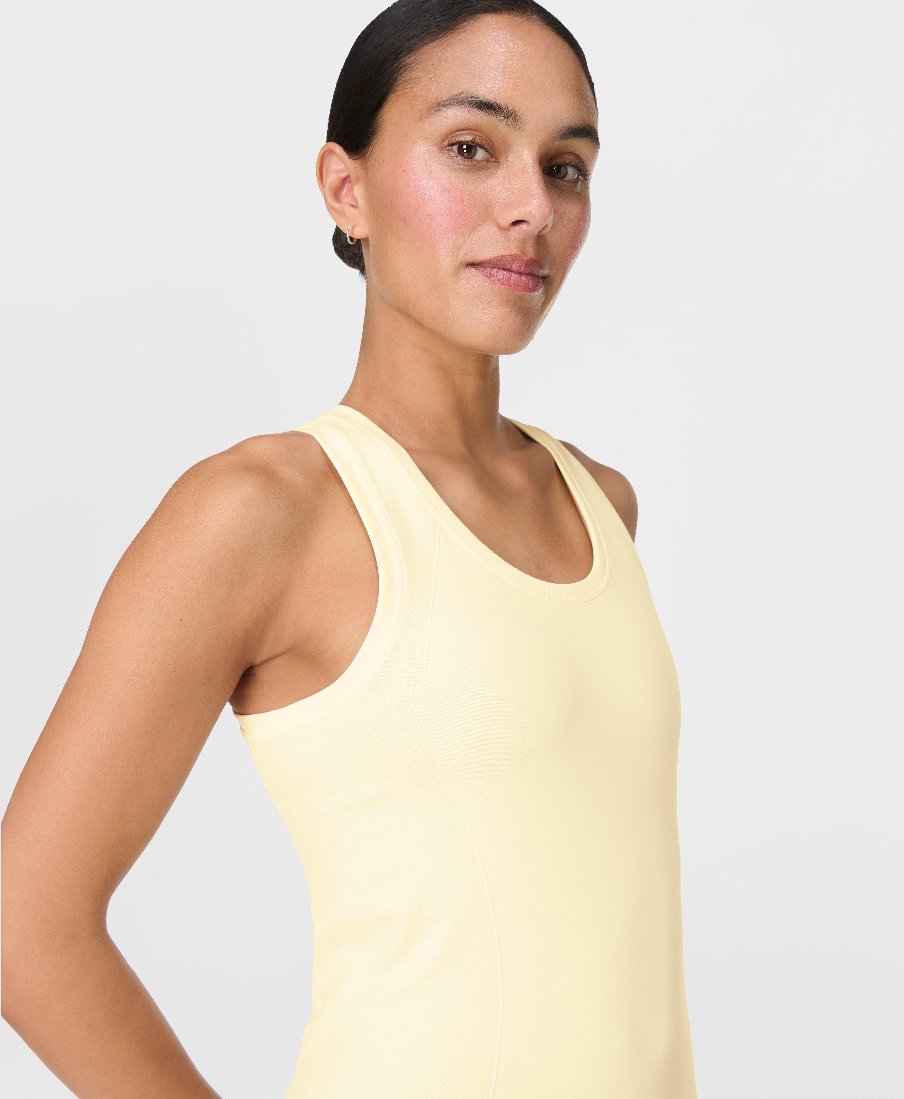 Sweaty Betty Athlete Seamless Gym Vest, Yellow, Women's XL