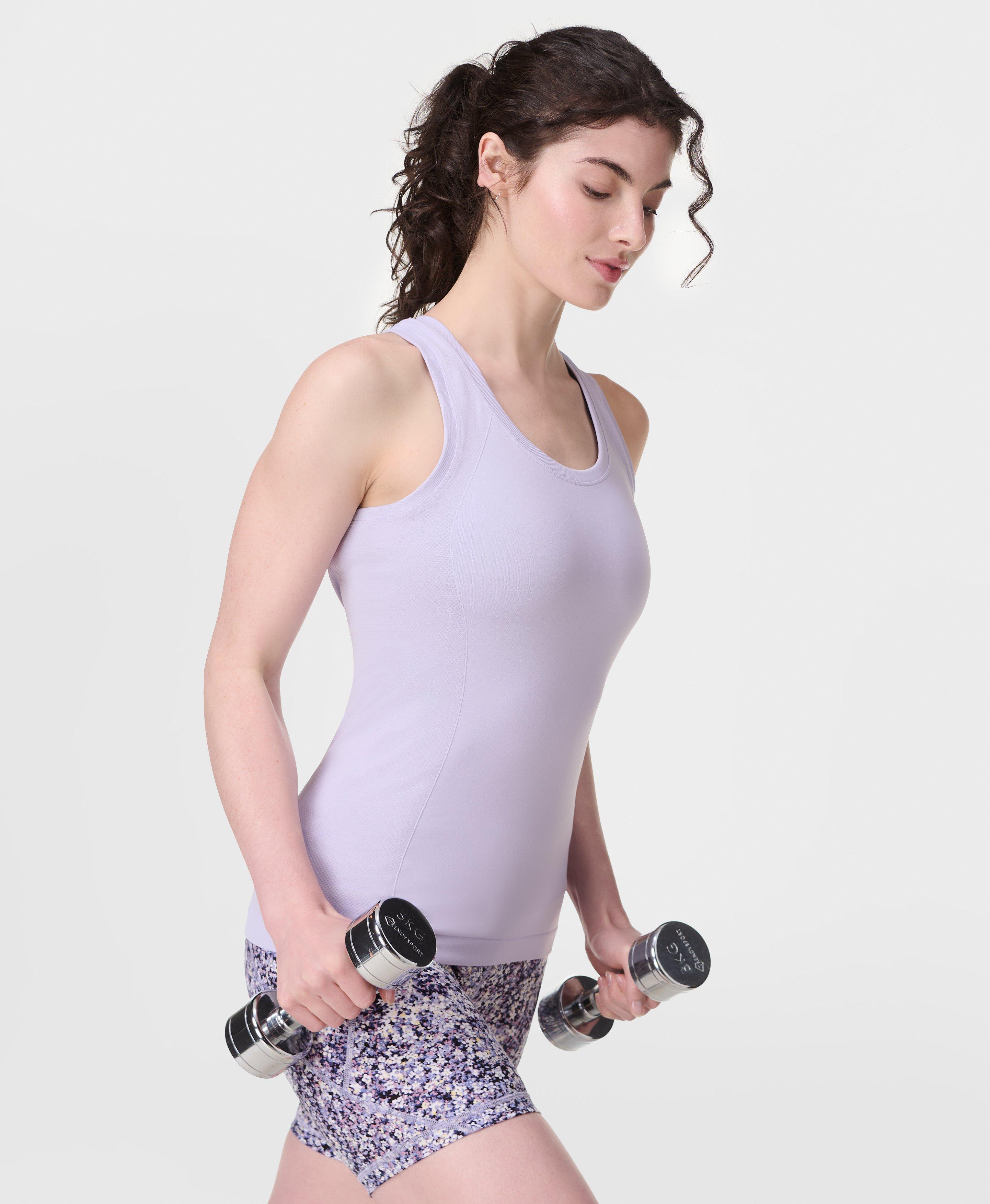 Sweaty Betty Athlete Seamless Gym Vest, Purple, Women's S