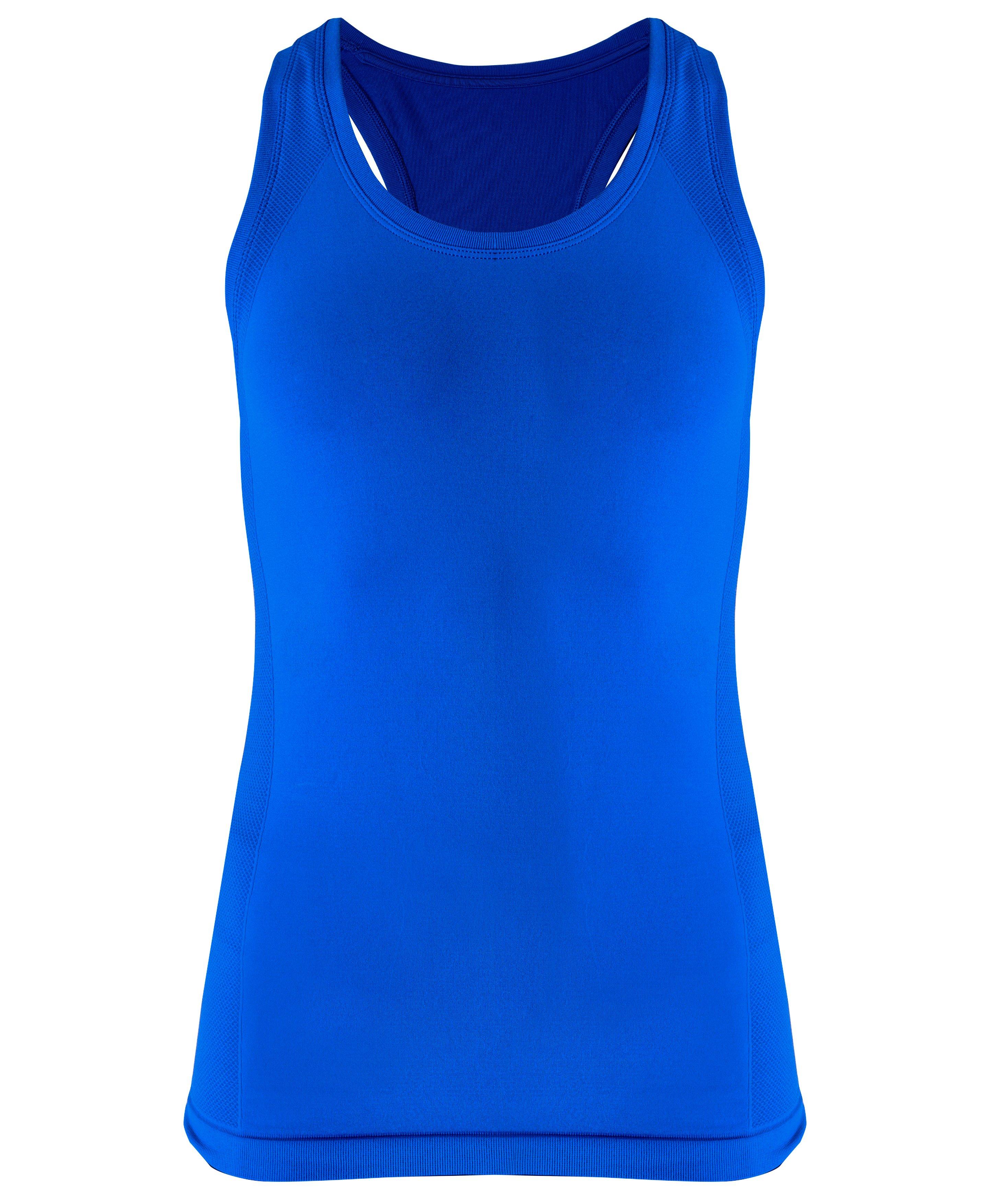 Adidas Tank Top with Built in Bra Womens Large Blue Breathable Gym Shirt  Jersey