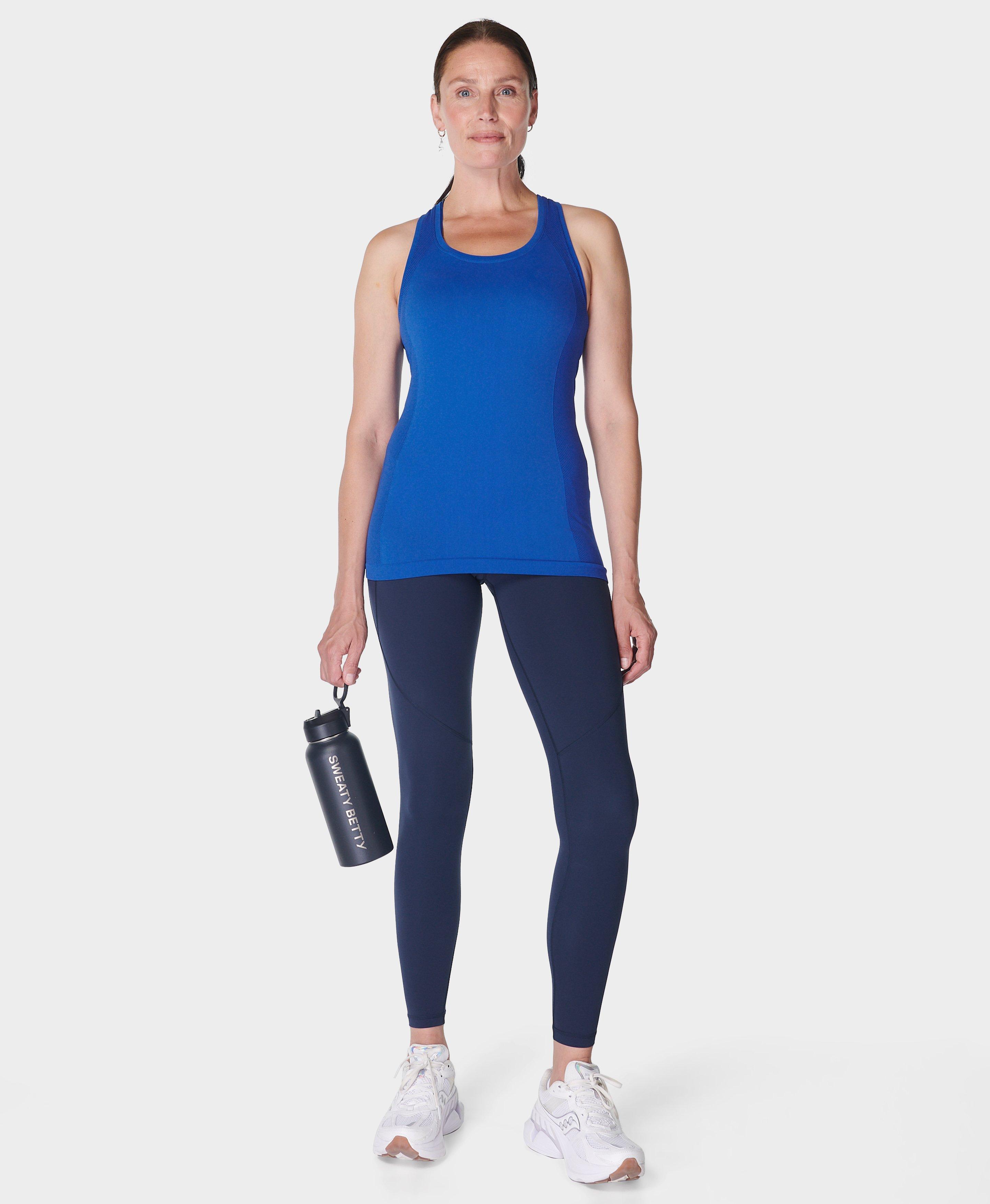 Athlete Seamless Gym Tank - Lightning Blue