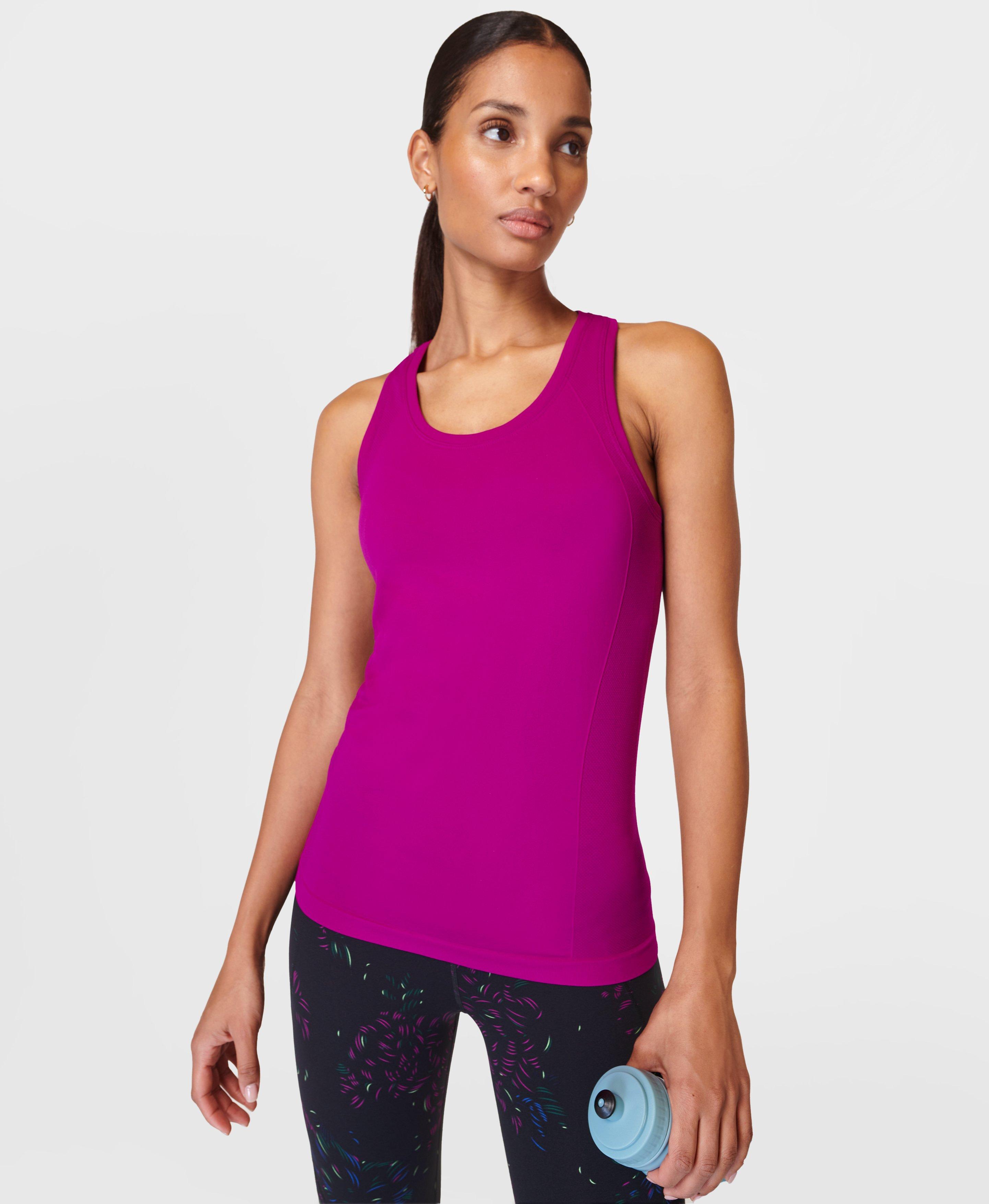 Athlete Seamless Gym Tank - Magenta Fusion Purple