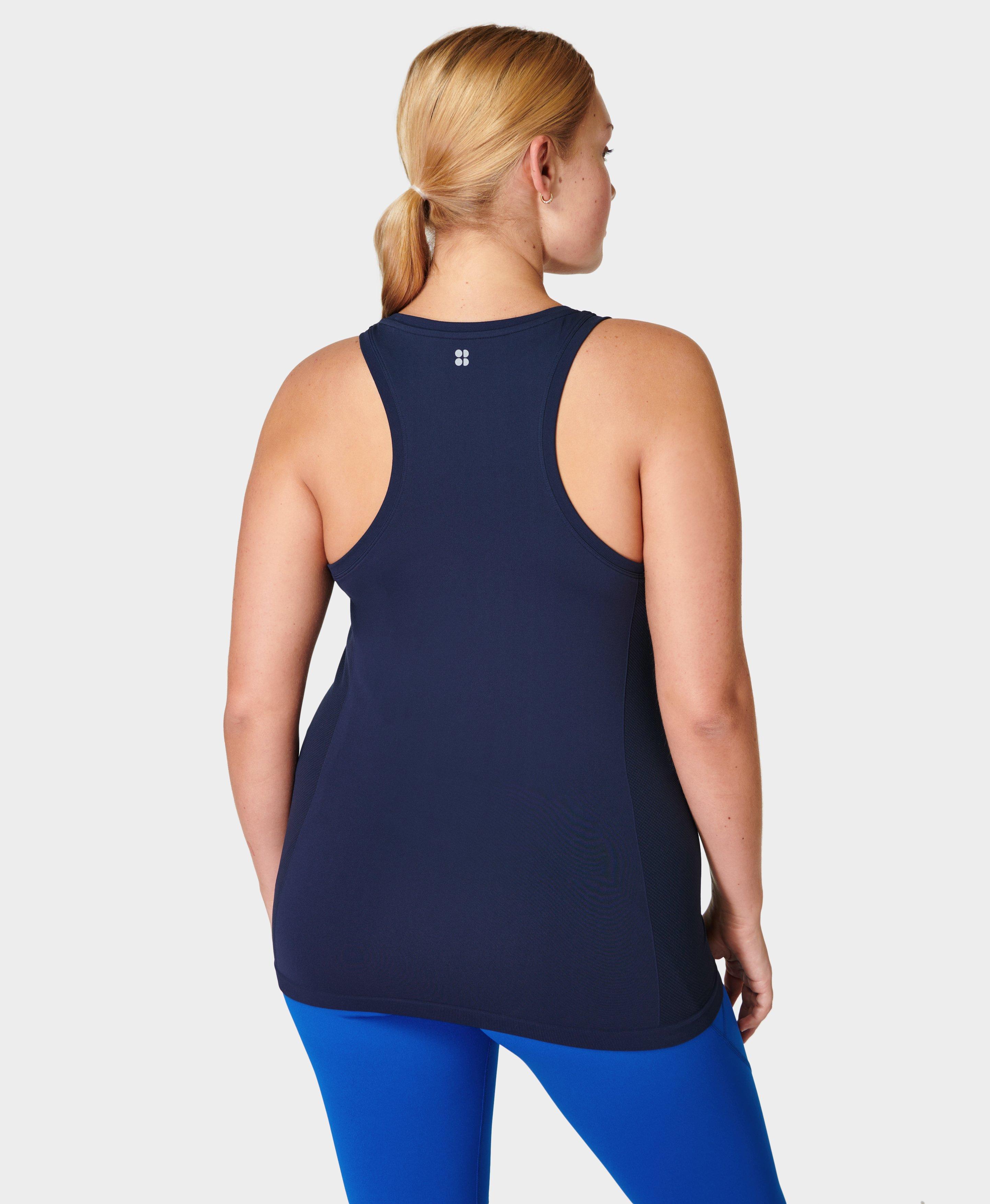 Blue vest outlet top