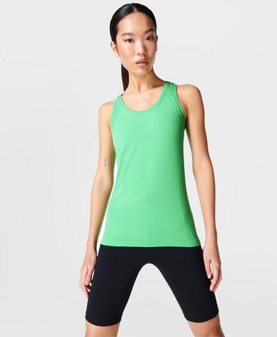 Athlete Seamless Gym Vest, Radiate Green | Sweaty Betty