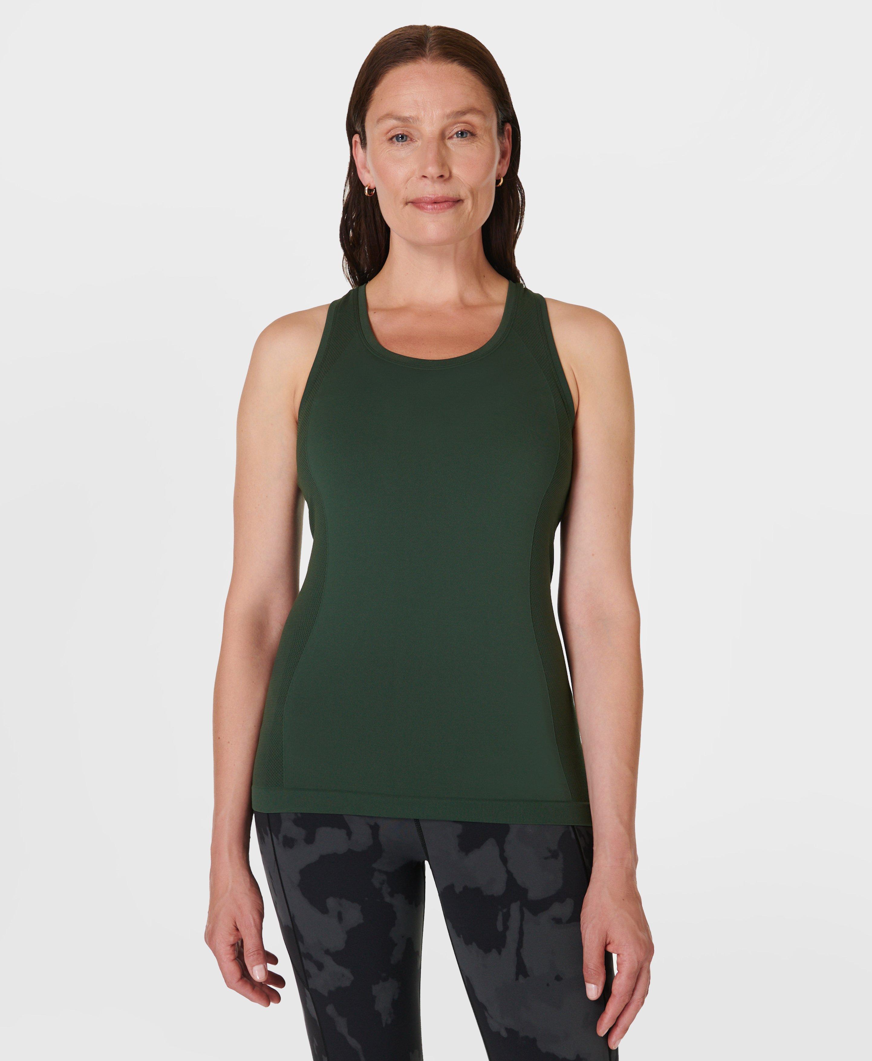 Sweaty Betty Athlete Seamless Workout Tank Top, Trek Green at John Lewis &  Partners