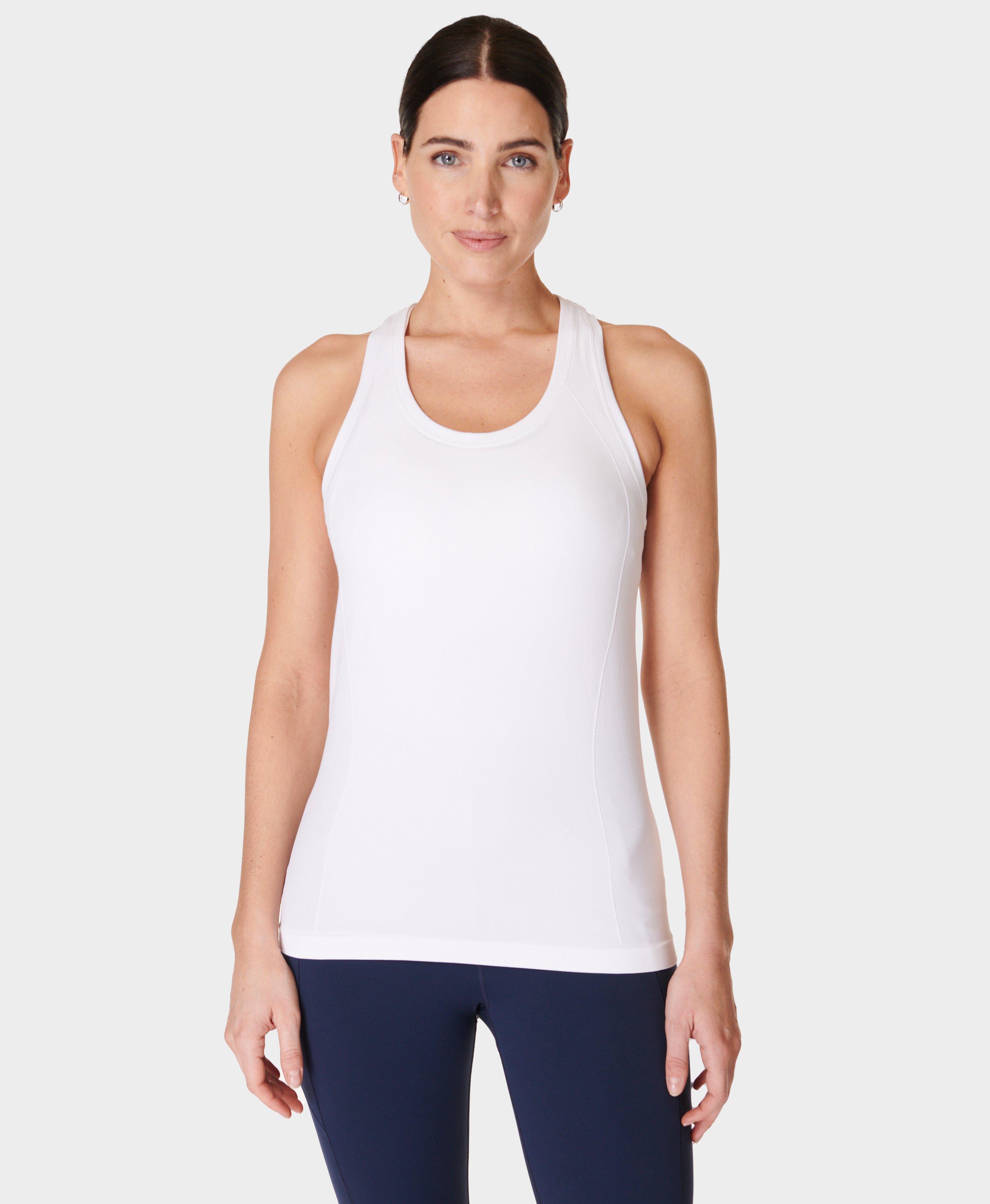 Seamless Racerback Tank - White