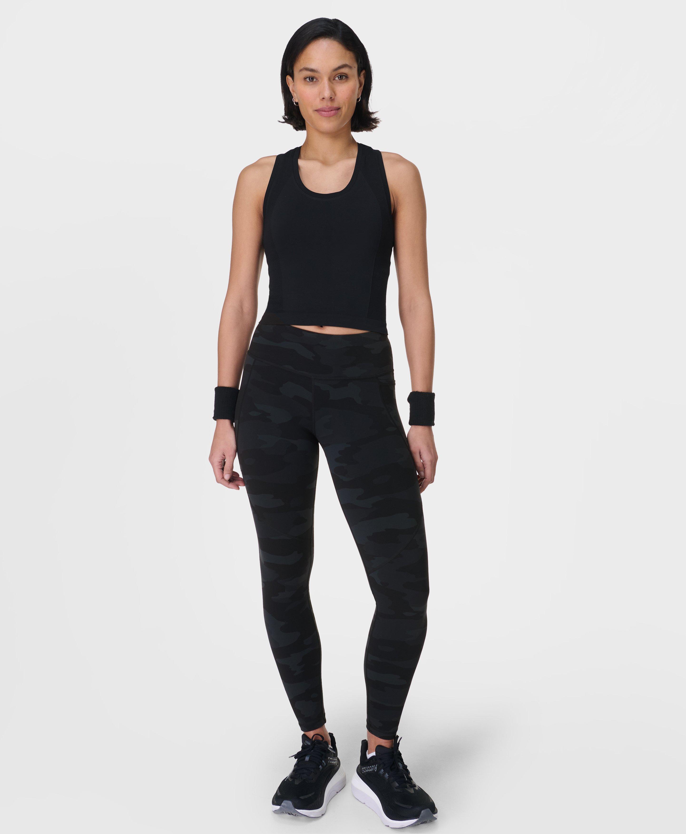 Energy Cropped Tank Top - Black