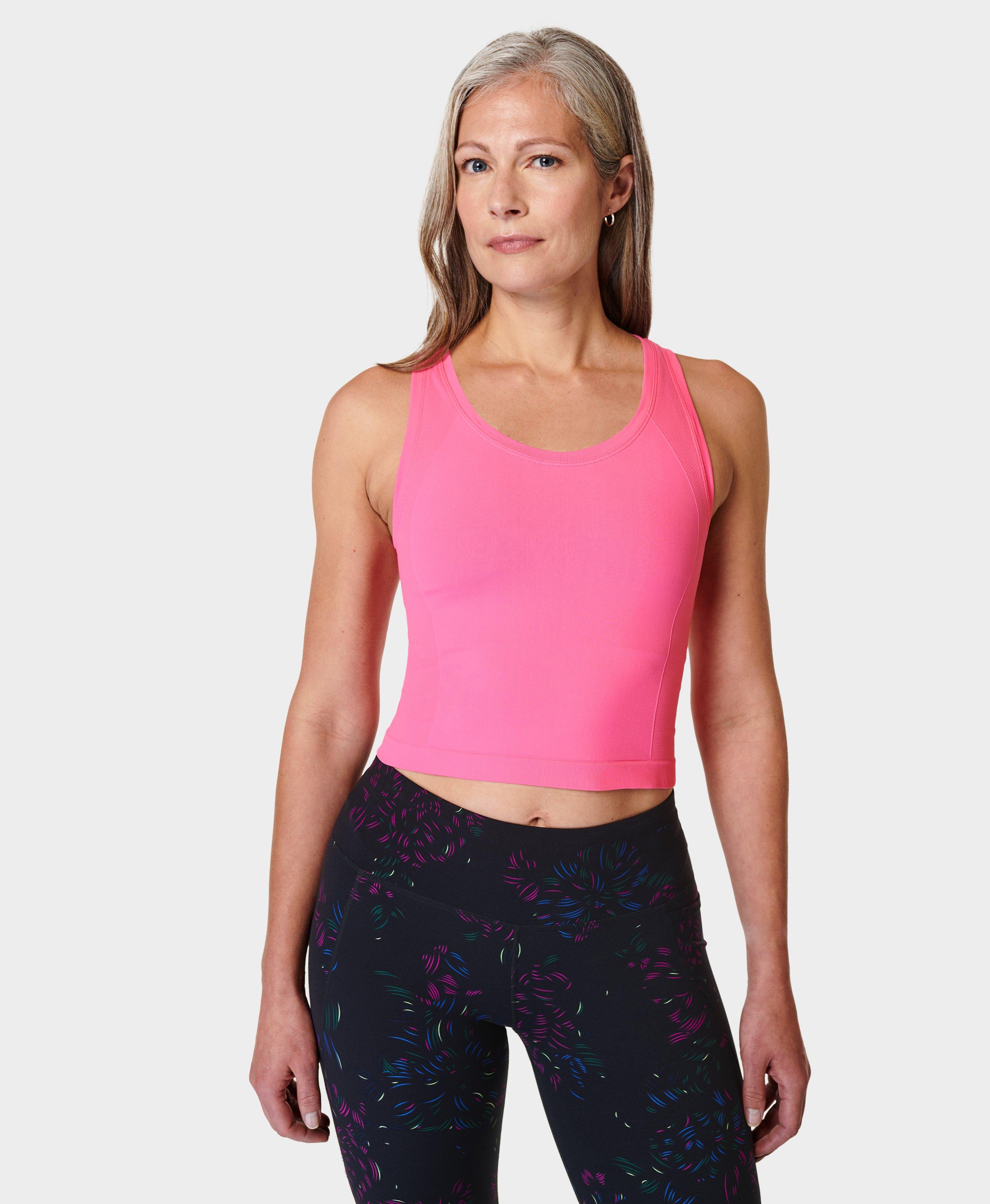 Lululemon No Limits Tank Pink Racerback Built in Sports Bra Size 4