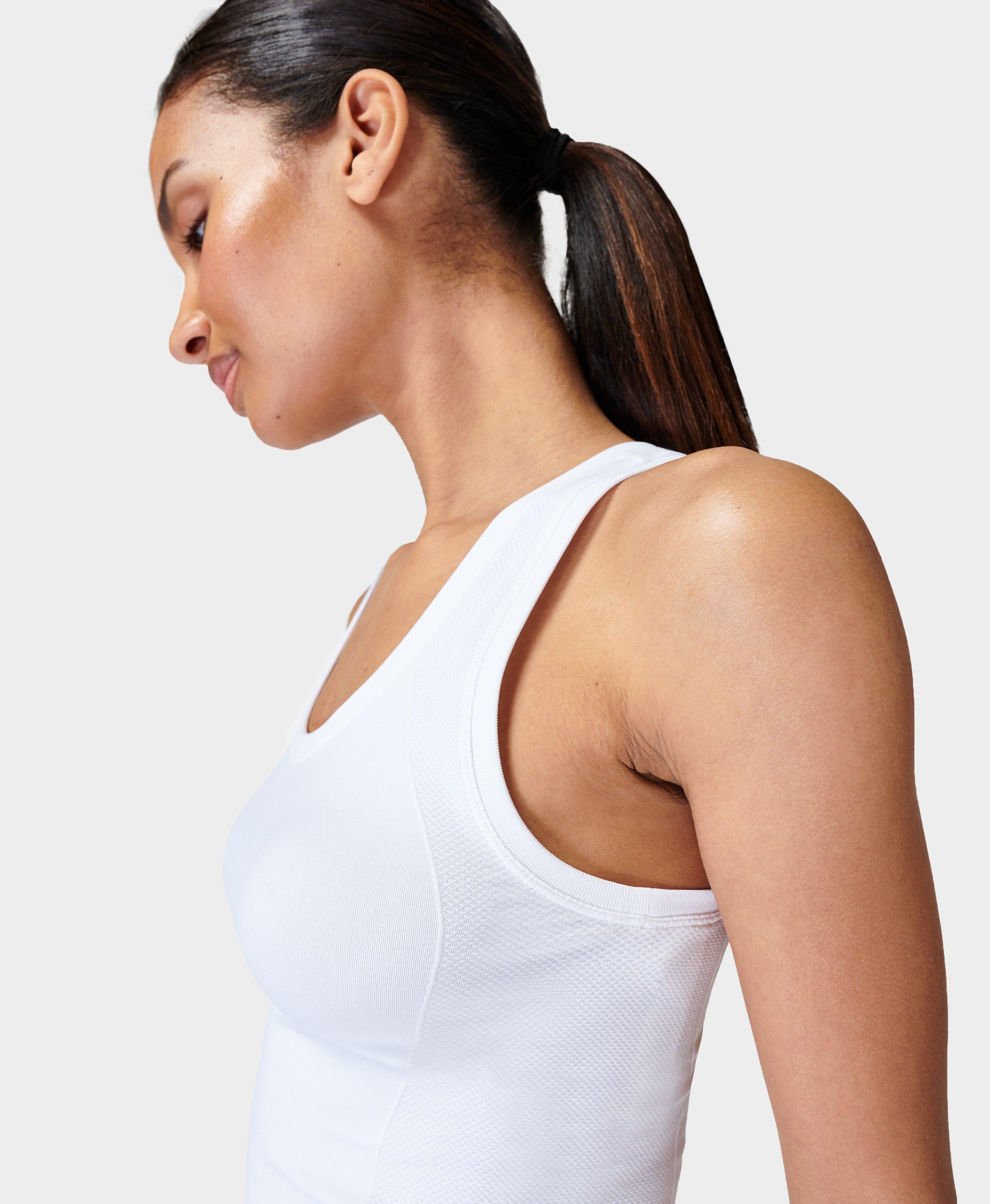 White Crop Top Shirt - Women - Seamless