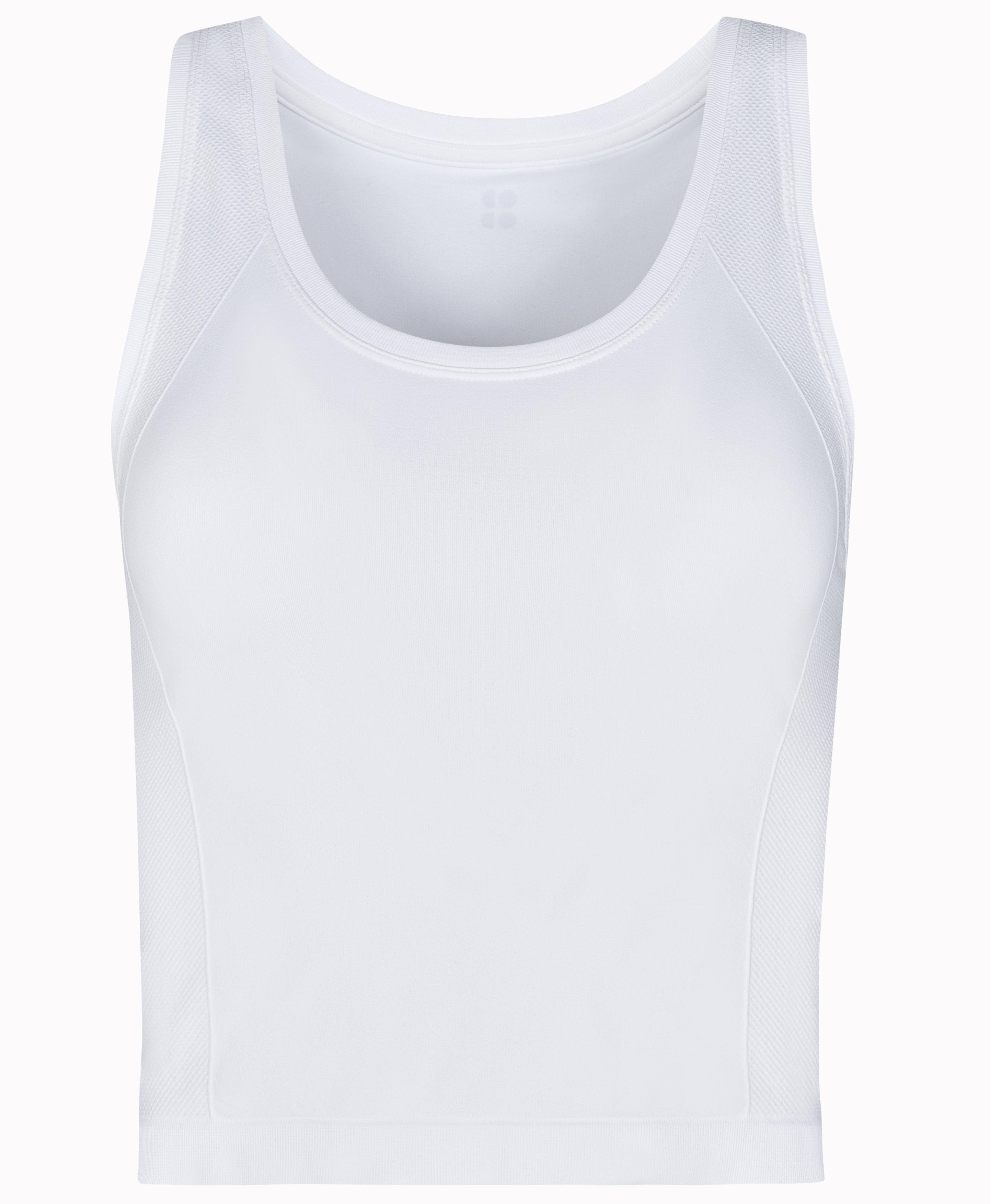 Workout Crop Tank Tops for Women,White Sexy Sleeveless Camisole