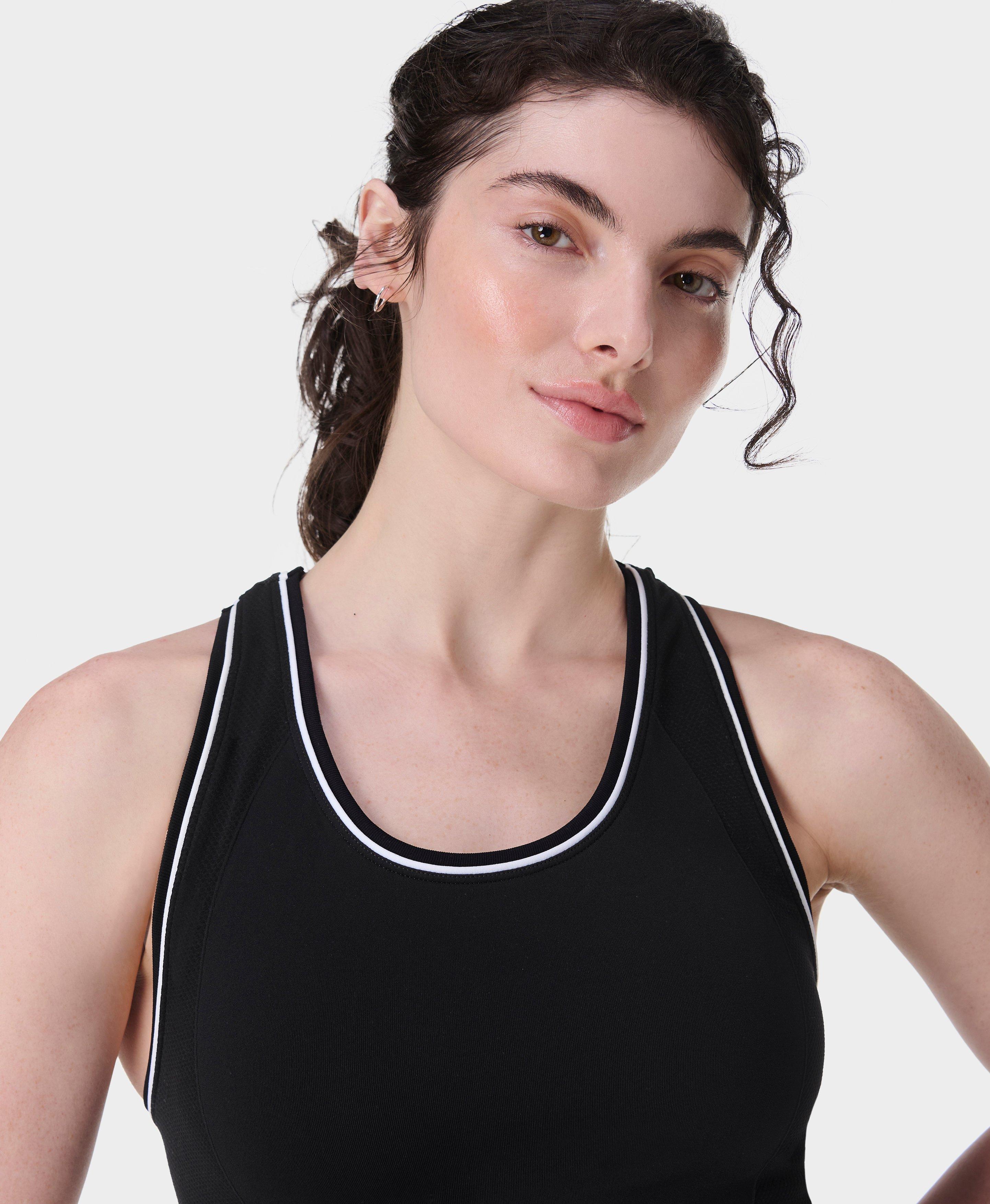 Sweaty Betty Athlete Crop Seamless Gym Vest, Black, Women's M