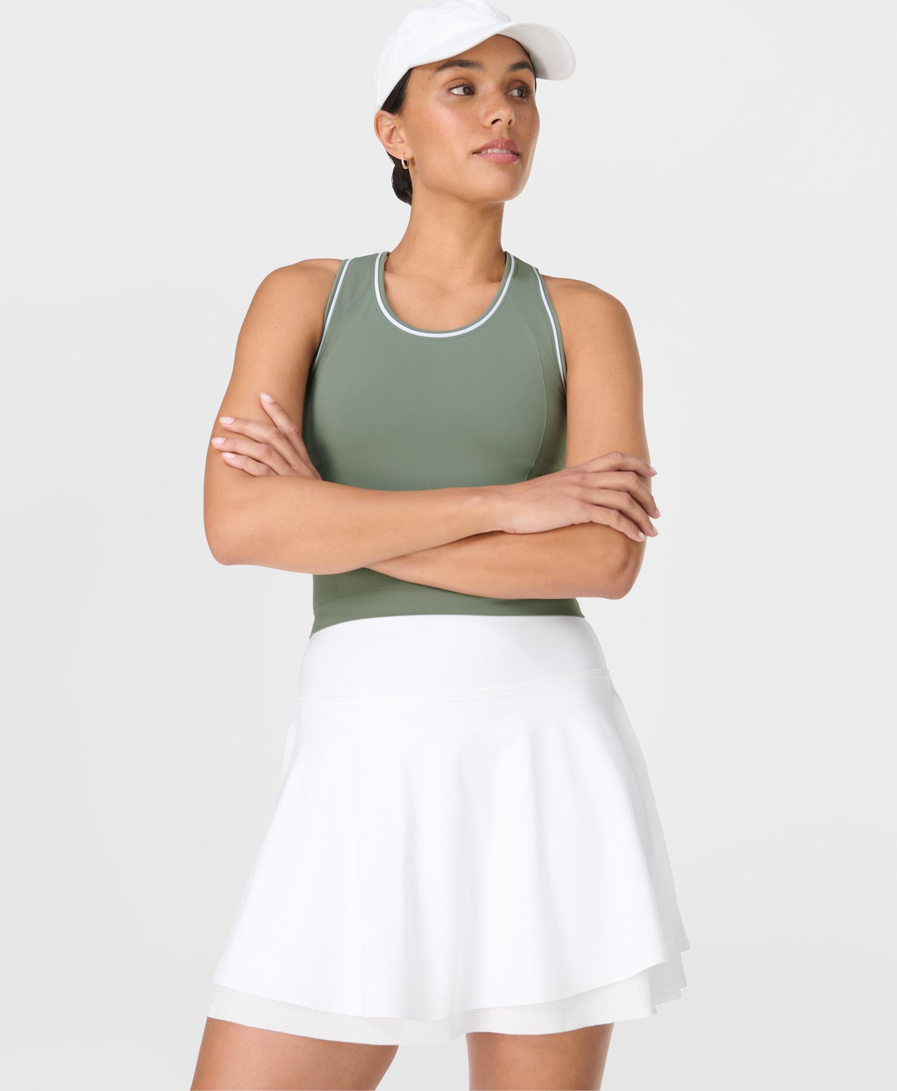 Sweaty Betty Athlete Crop Seamless Gym Vest, Green, Women's L