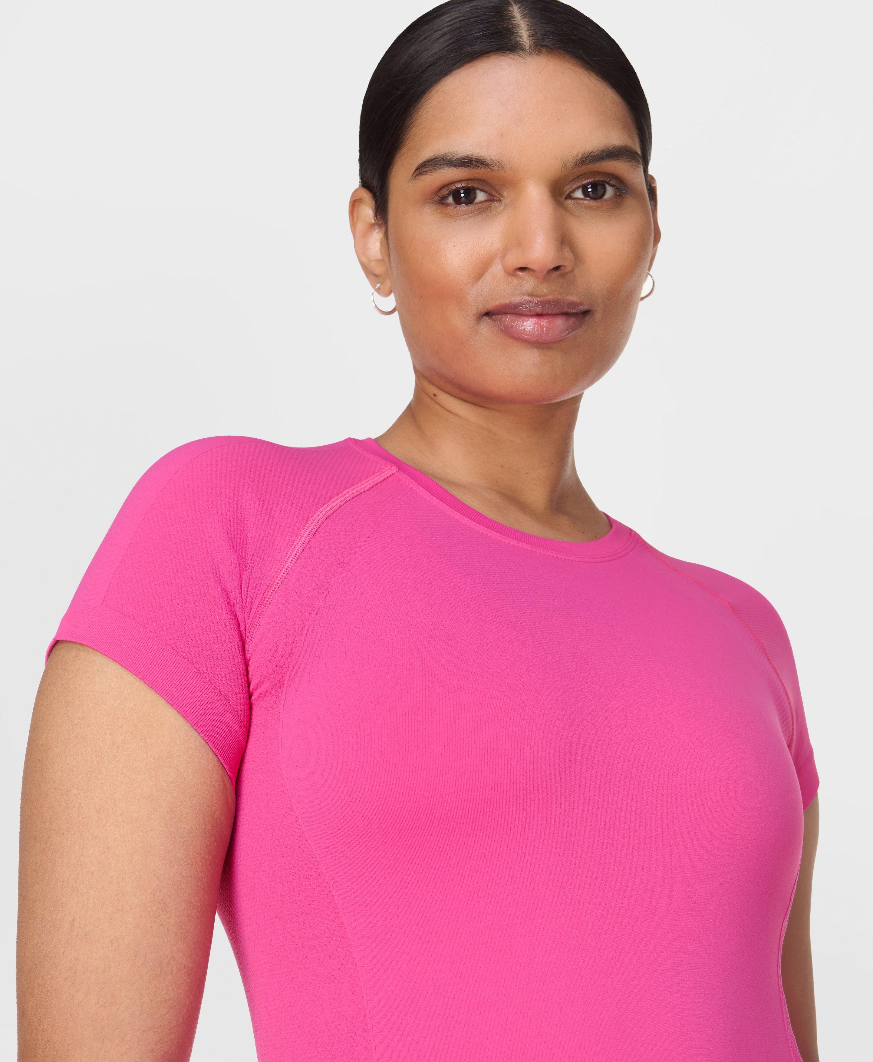 Sweaty Betty Athlete Seamless Gym T-Shirt, Pink, Women's L
