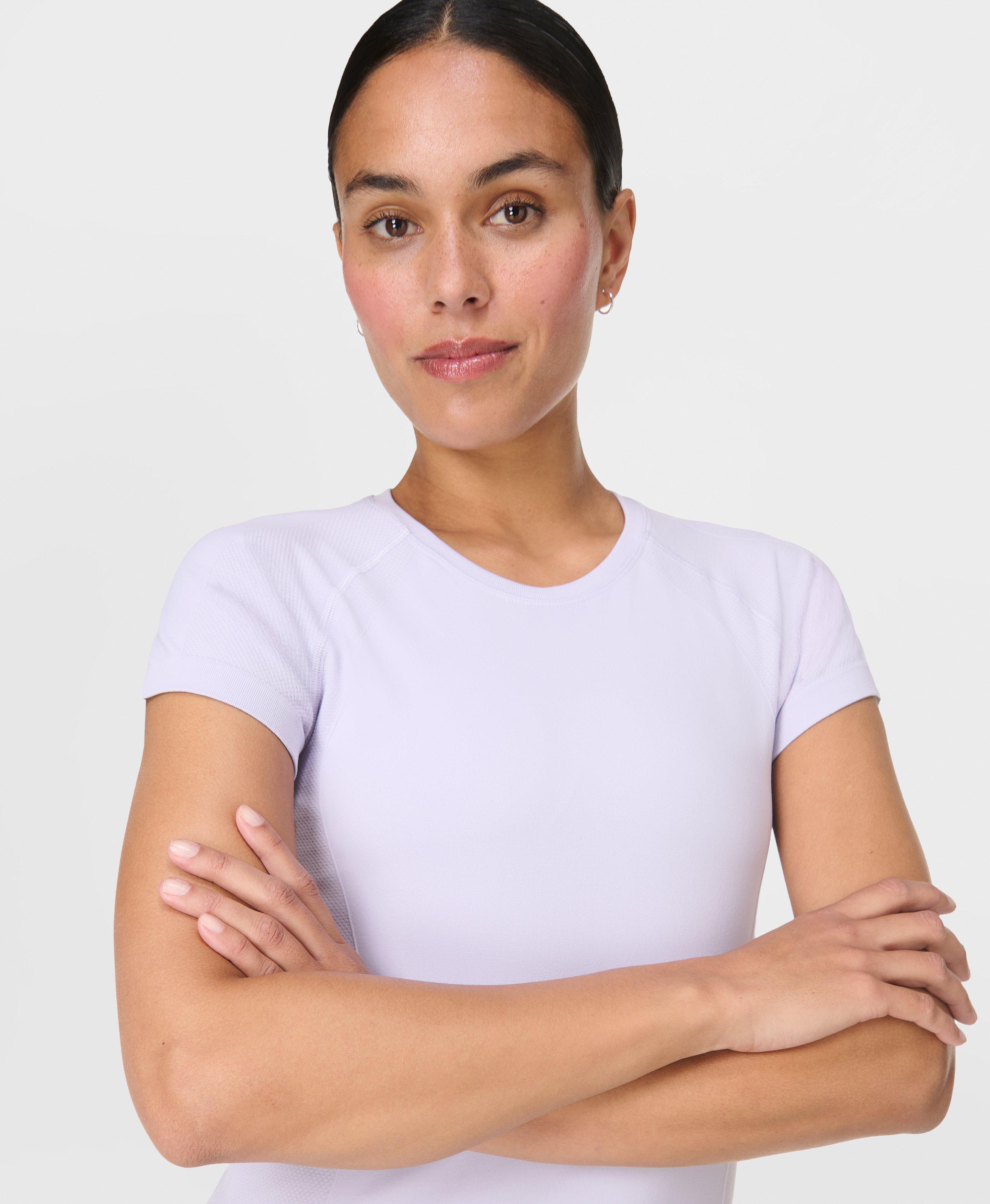 Sweaty Betty Athlete Seamless Gym T-Shirt, Purple, Women's S
