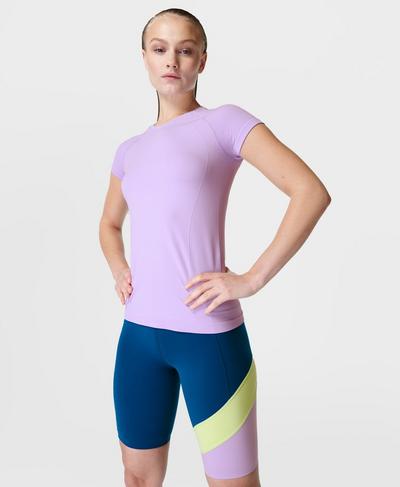 Athlete Seamless Gym T-Shirt, Prism Purple | Sweaty Betty