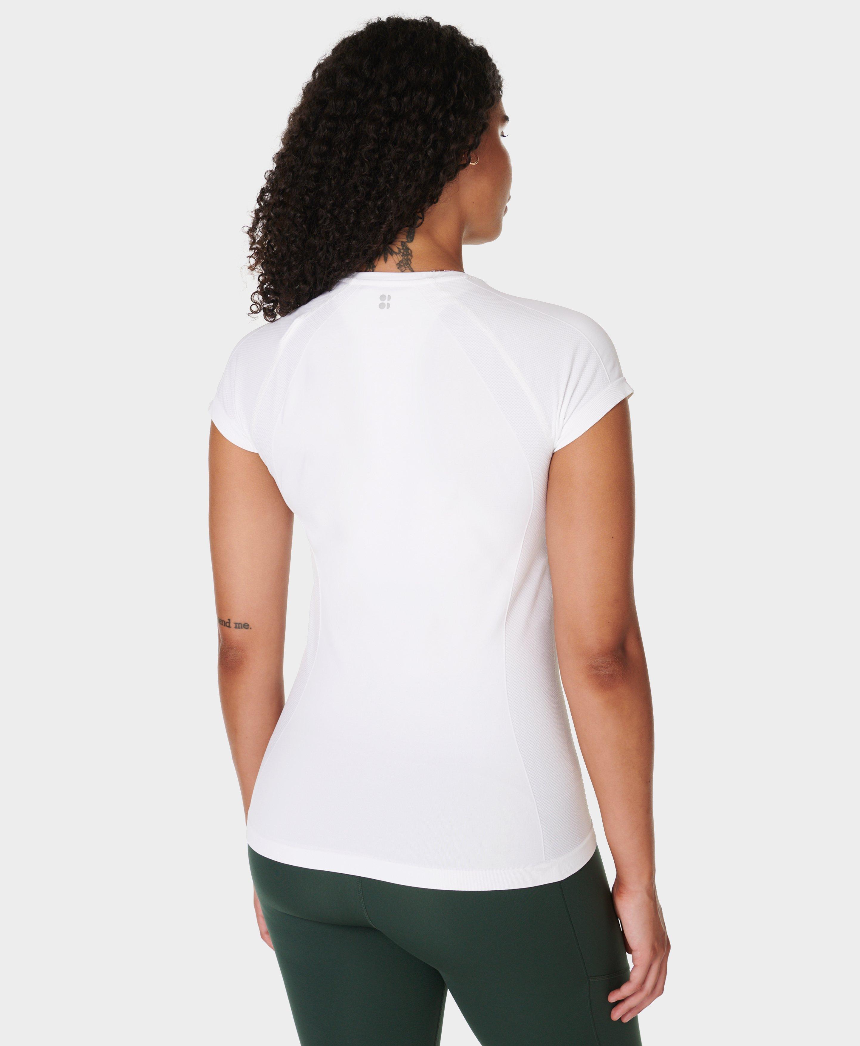 Sweaty Betty Cropped shirt ATHLETE in white