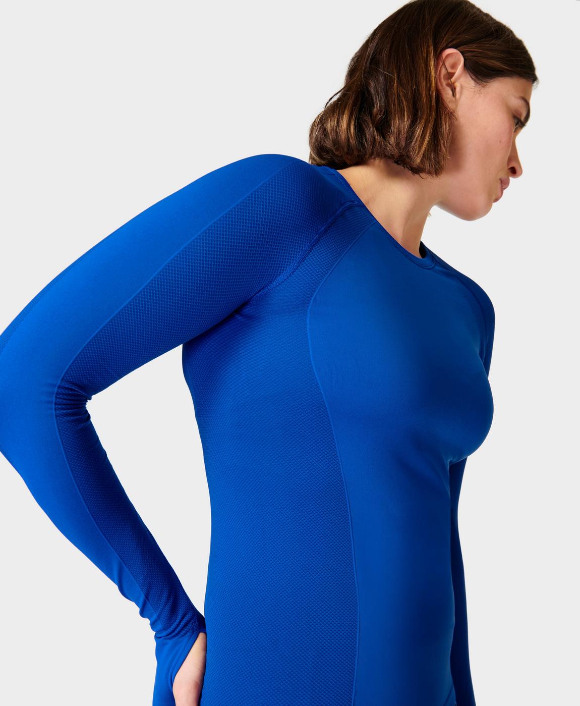 Athlete Seamless Workout Long Sleeve Top - Lightning Blue