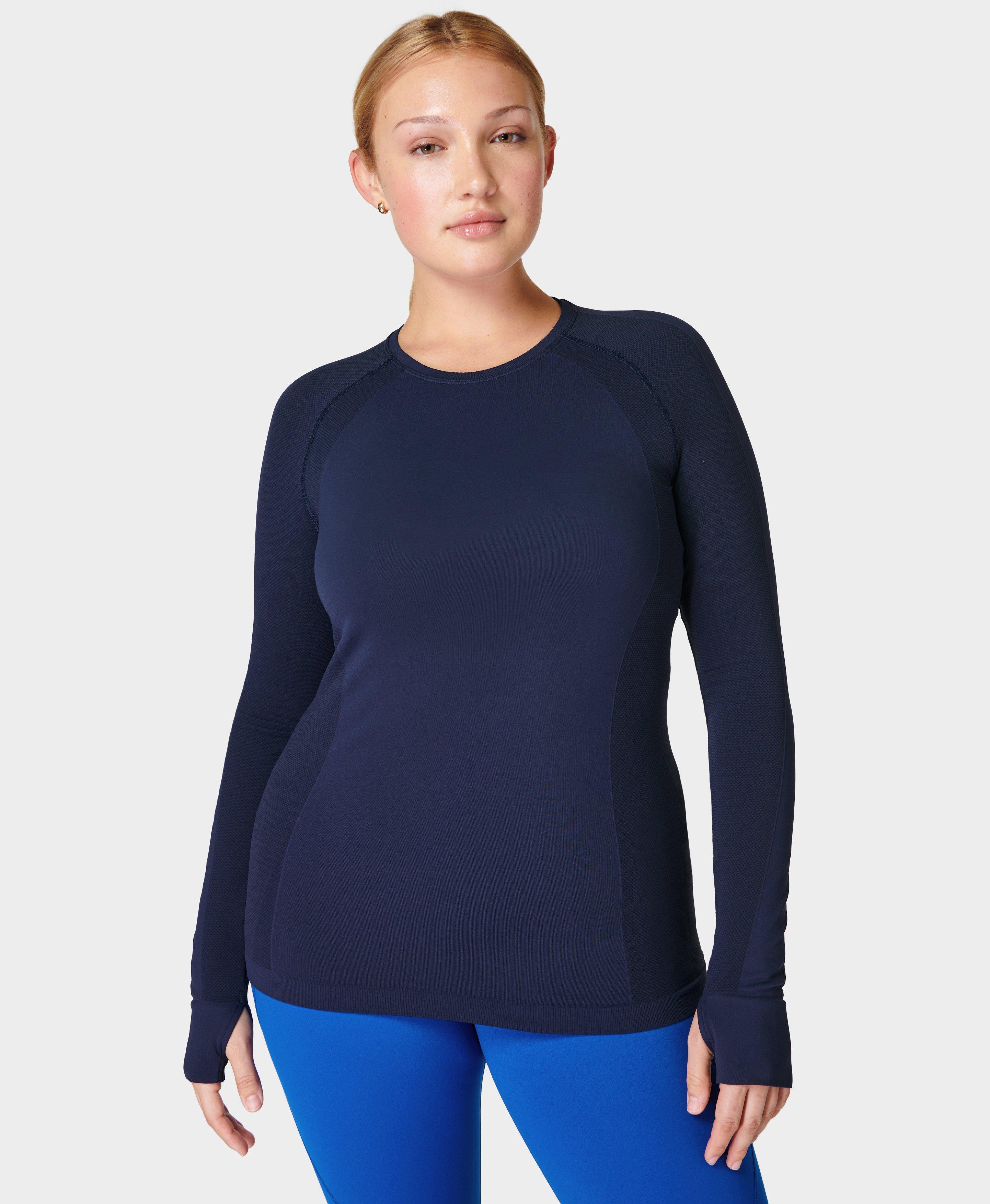 Women's Long Sleeve Deep V Neck Slim fit Cross Wrap Spandex Shirt,Sexy Yoga  Lightweight Stretch Exercise Athletic Shirts Sport Shirt Running Tight