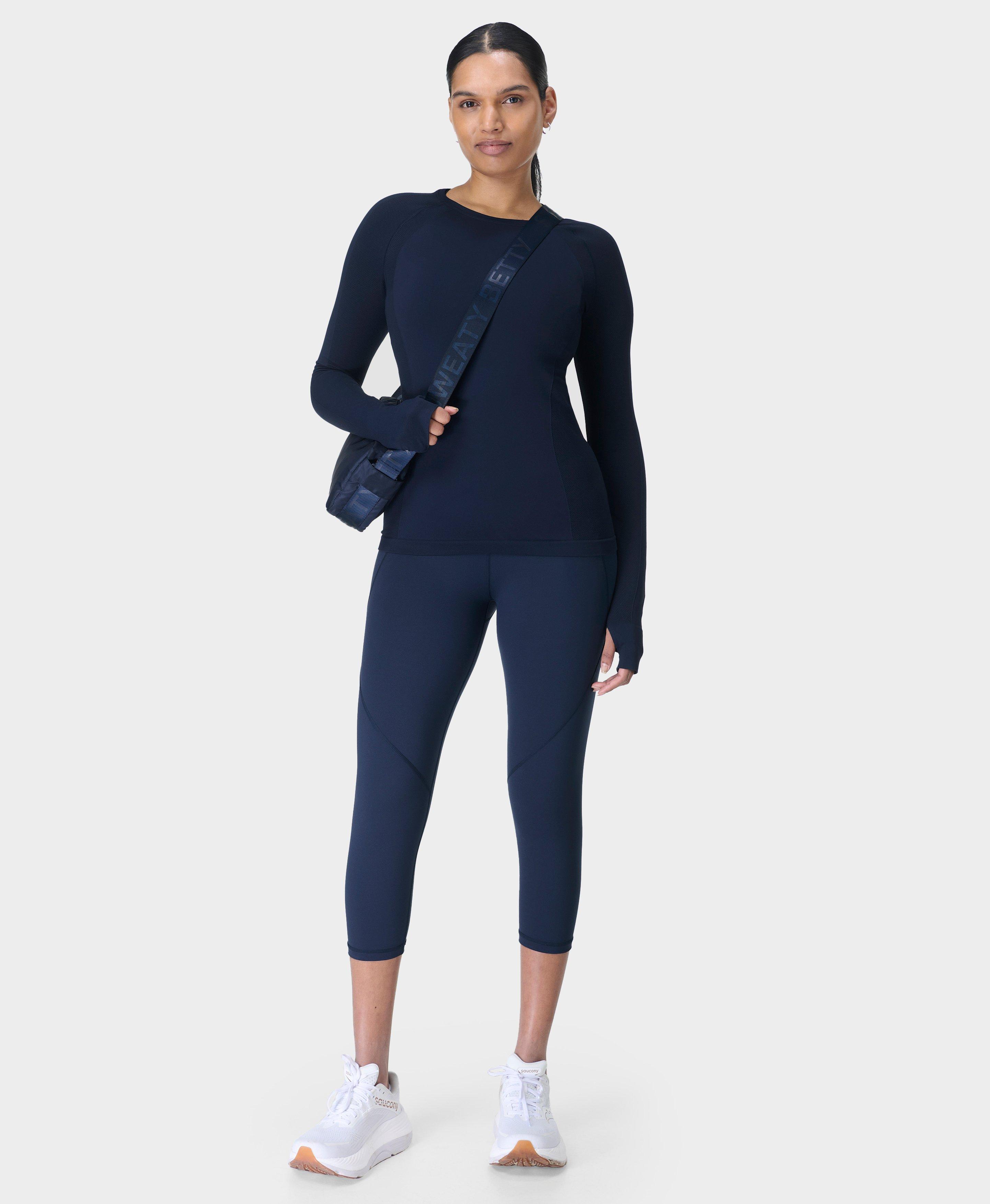 Sweaty Betty Athlete Seamless Long Sleeve Gym Top, Black at John