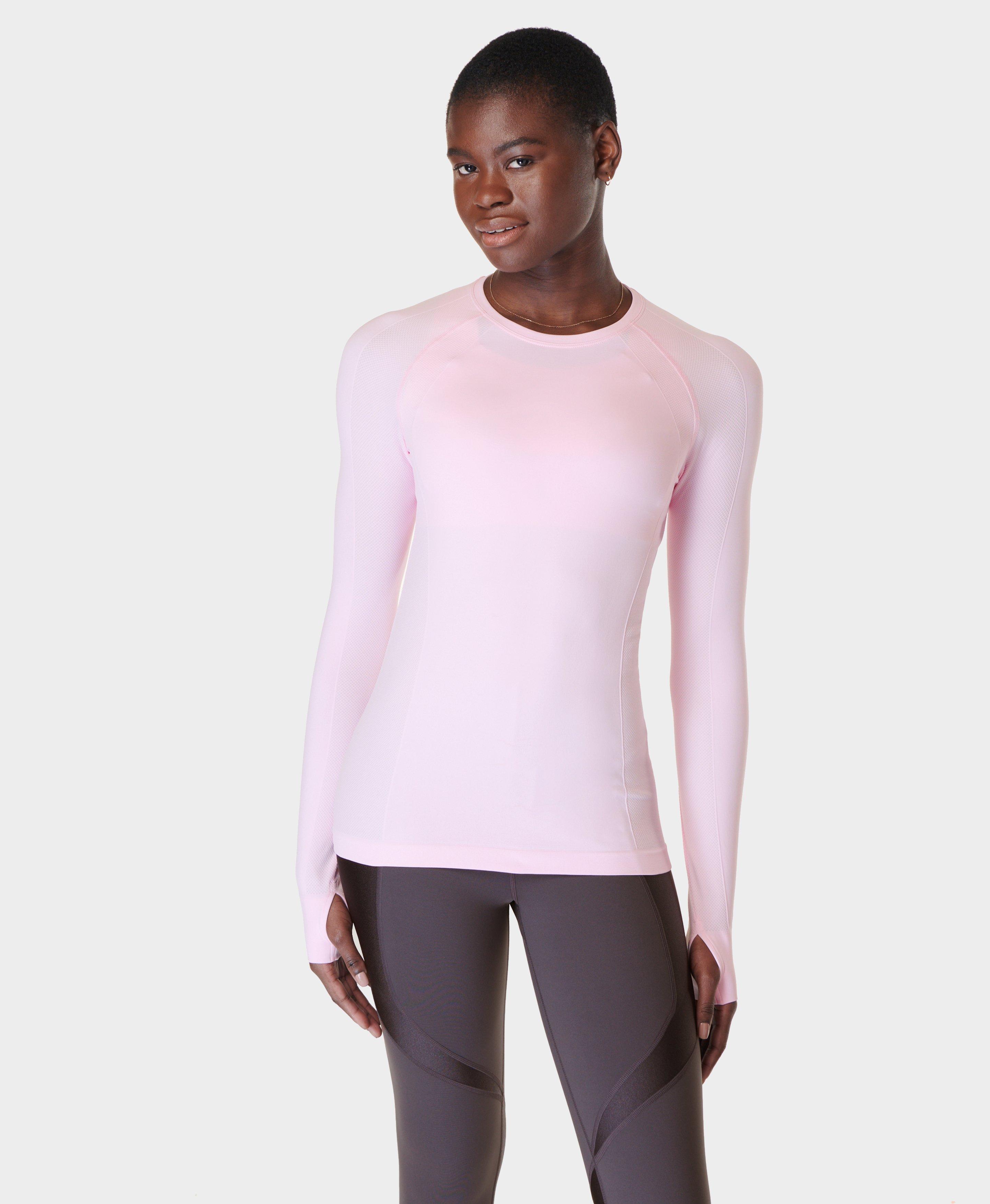 Josie Pink Missy Sport Colour Block Zip Through Long Sleeve Gym Top