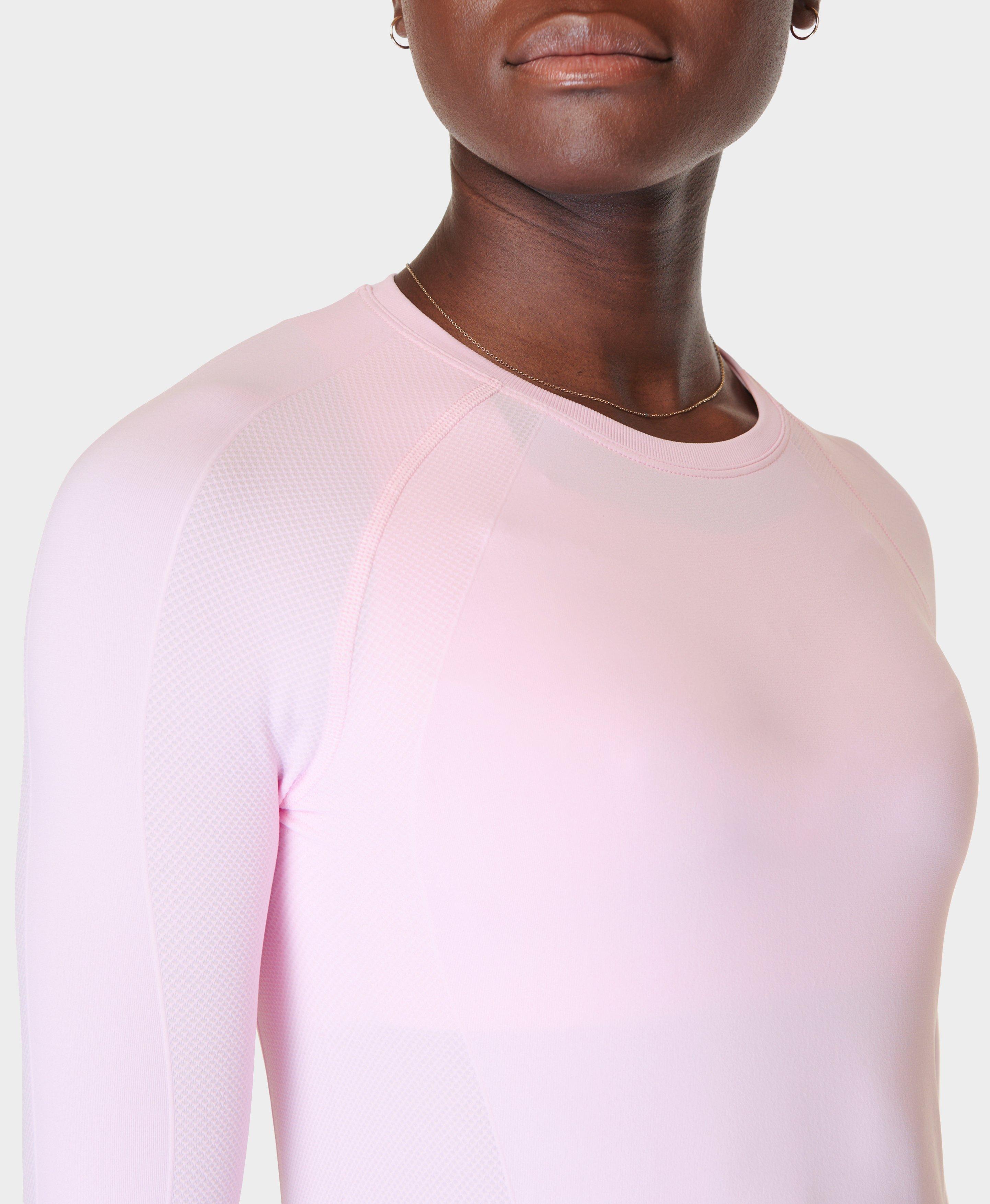 Lululemon Womens Short Sleeve Athletic Shirt Size XS Pink Round Neck  Pullover 