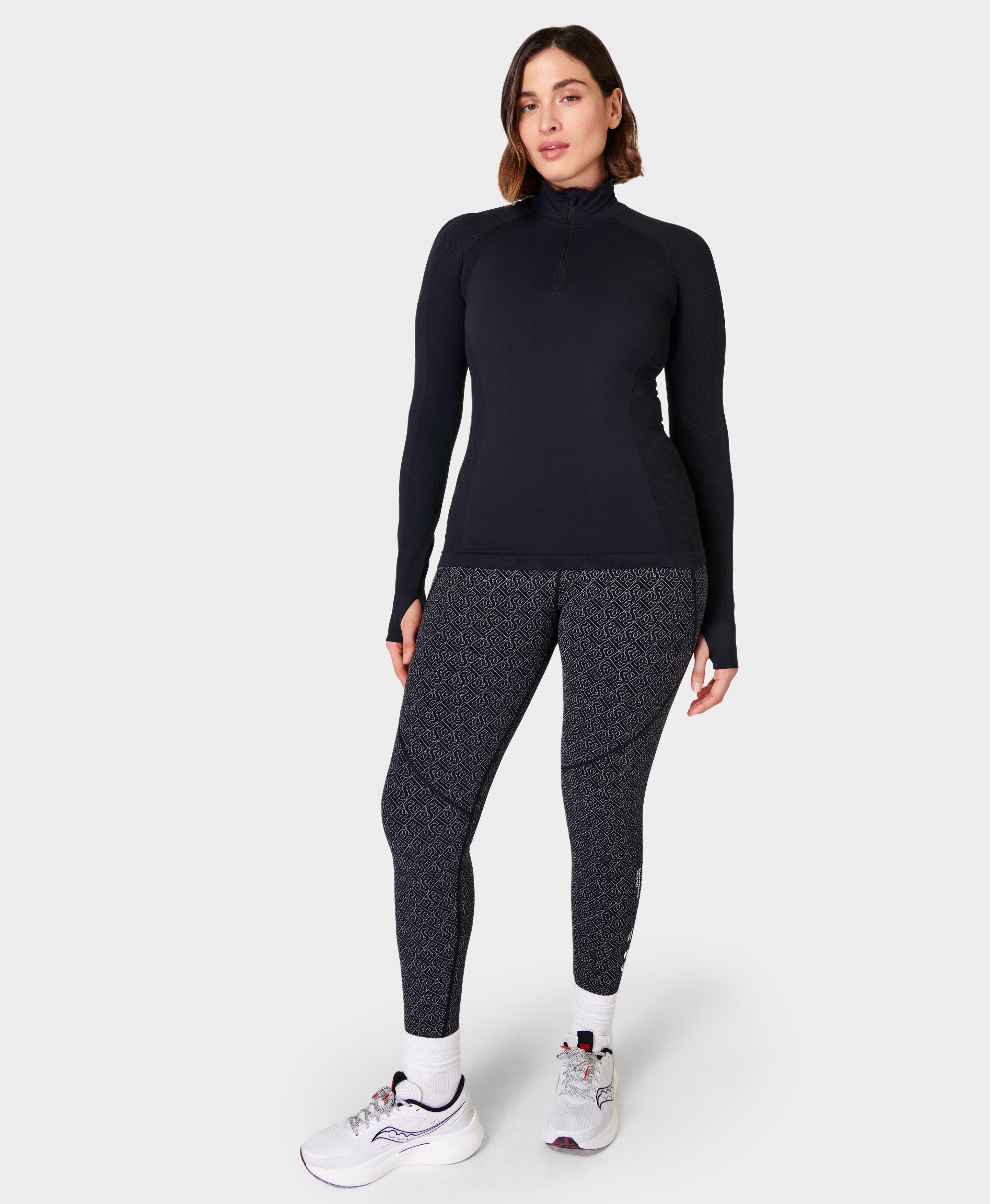 Athlete Seamless Workout Long Sleeve Top - Black, Women's Base Layers & Long  Sleeve Tops