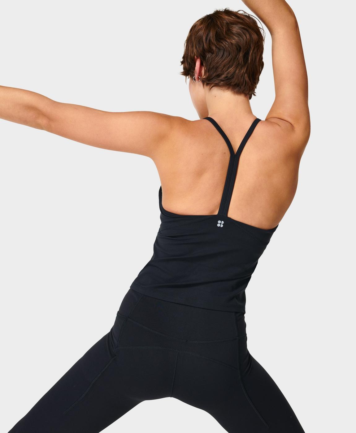 Super Soft Yoga Vest - Black, Women's Vests