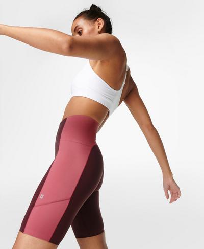 Power High-Waisted 9" Cycling Shorts, Umbra Red | Sweaty Betty
