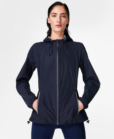 Commuter Waterproof Cycling Jacket, Navy Blue | Sweaty Betty