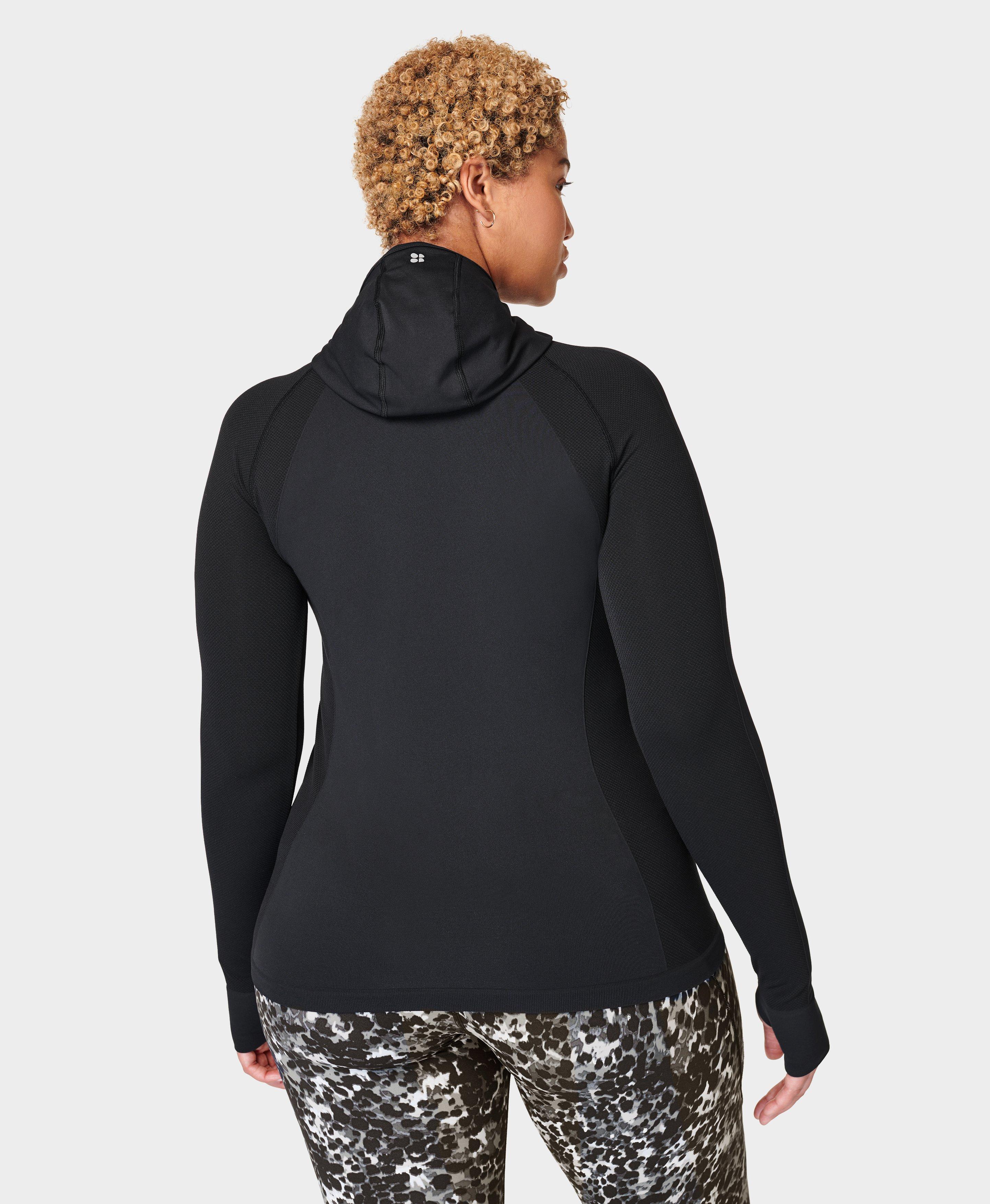 Athlete Hooded Long Sleeve Top - Black, Women's Base Layers & Long Sleeve  Tops