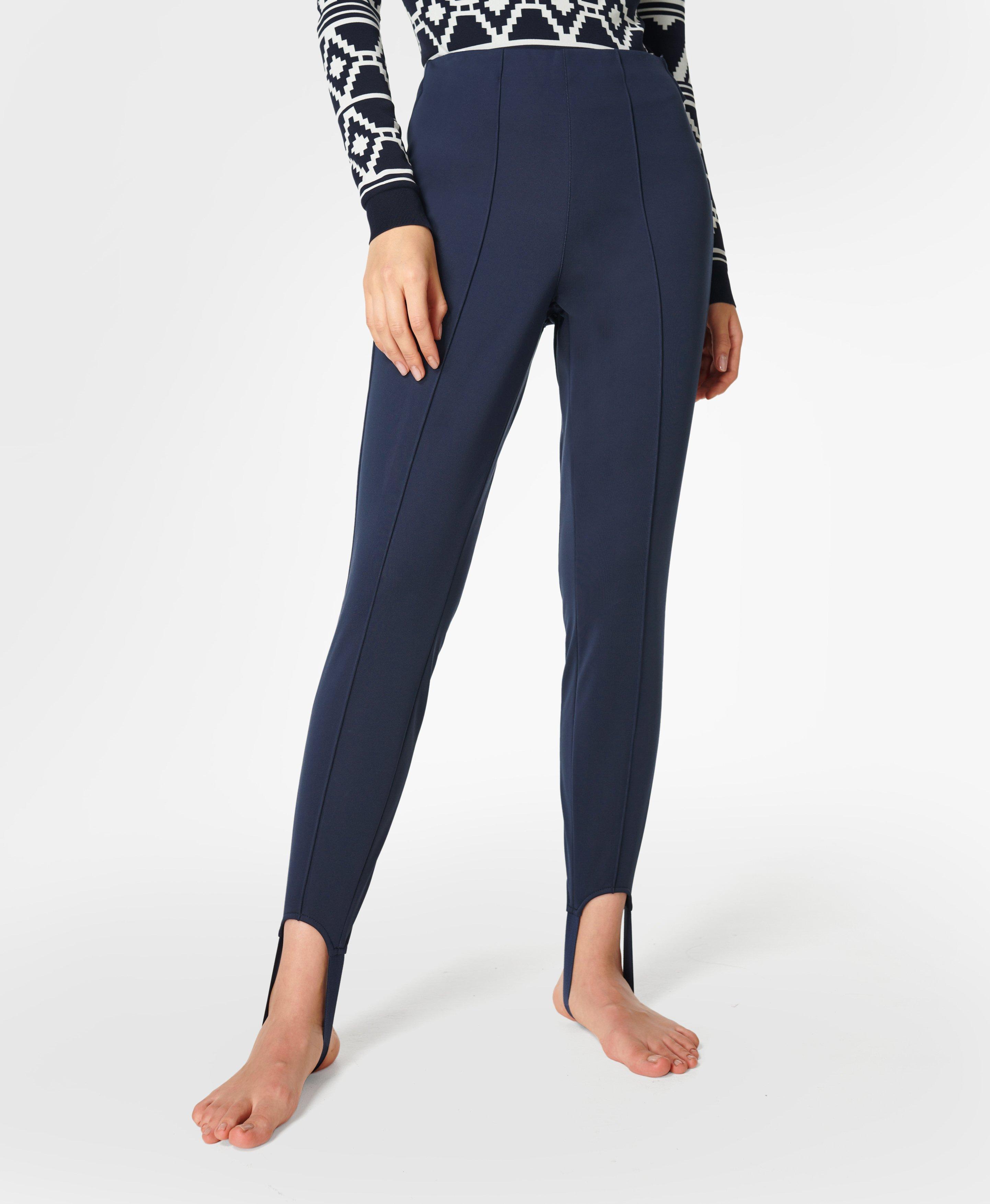 Off Piste Stirrup Ski Pants - Navy Blue, Women's Ski Clothes