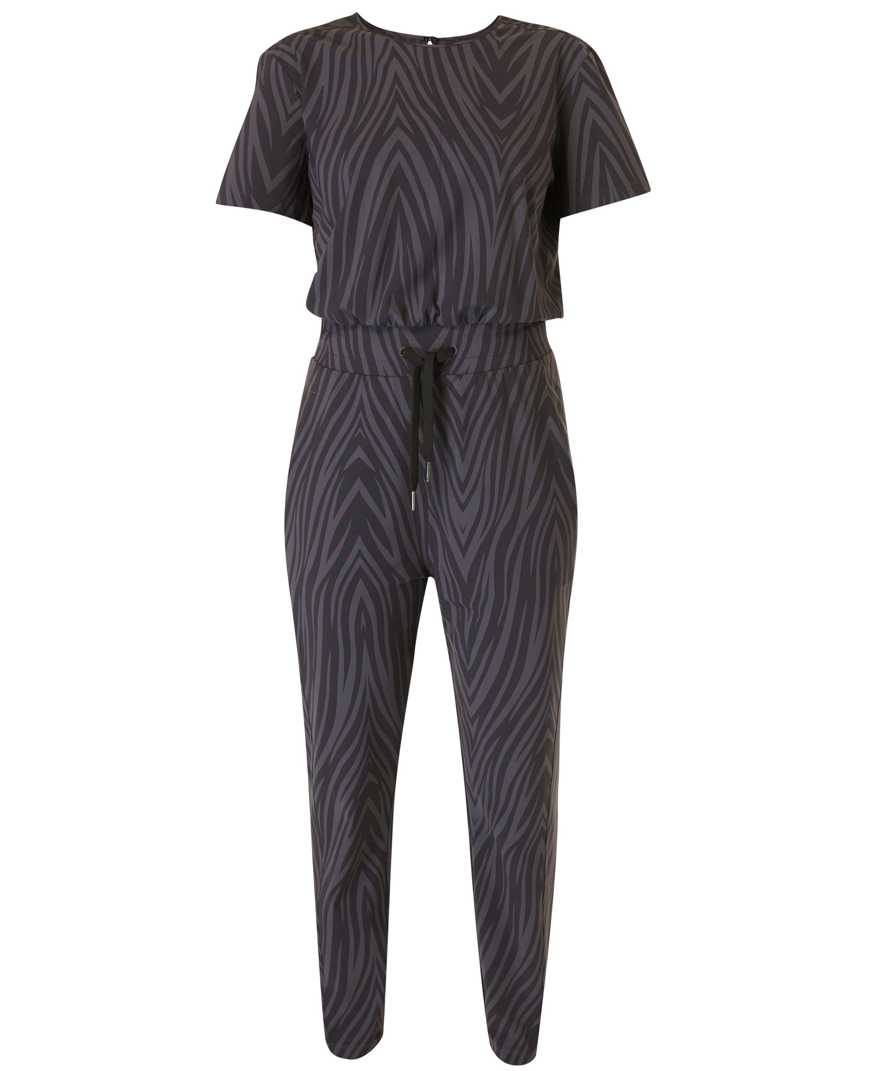 Explorer Jumpsuit - Black Tonal Mirror Zebra Print