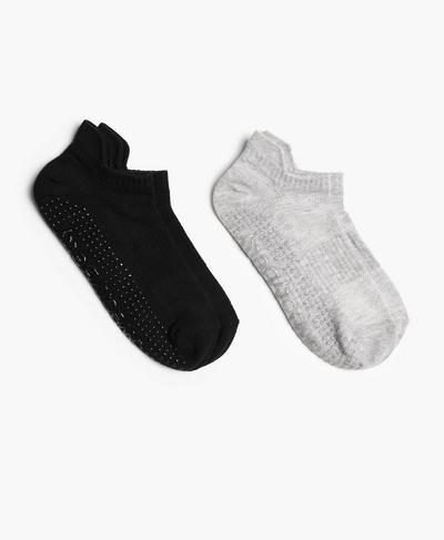 Barre Gripper Socks 2 Pack, Black | Sweaty Betty