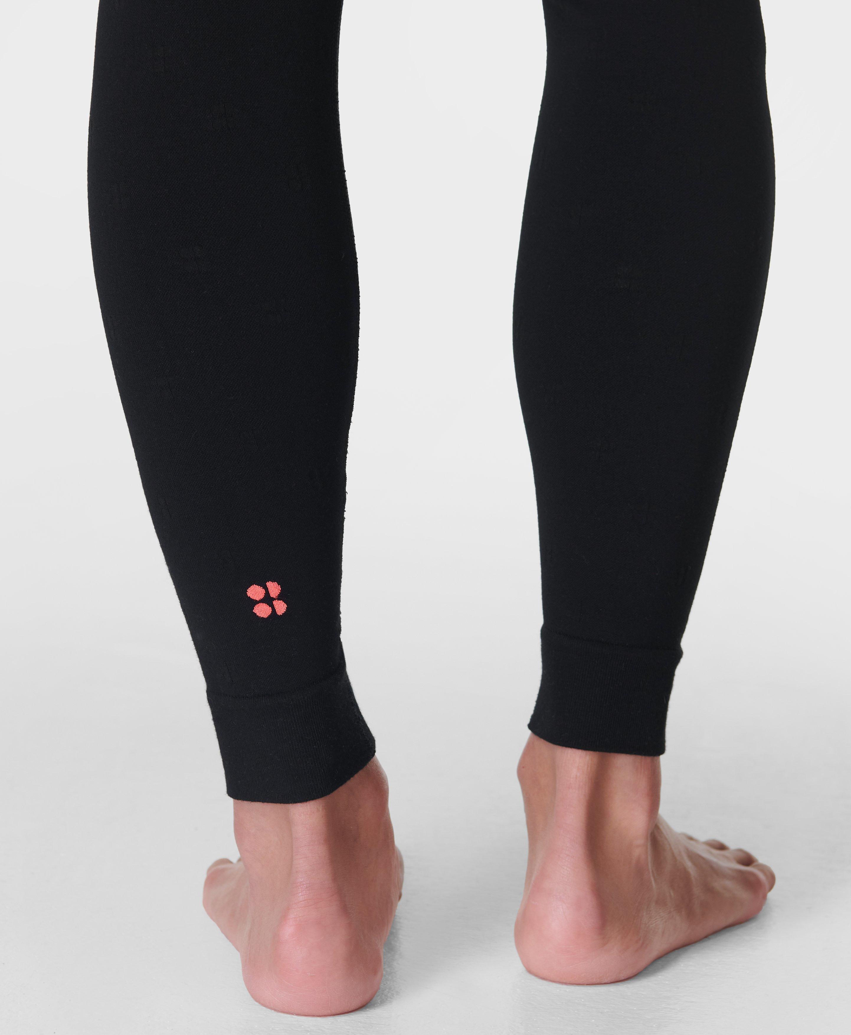 Modal Dot Jacquard Base Layer Leggings- black | Women's Leggings