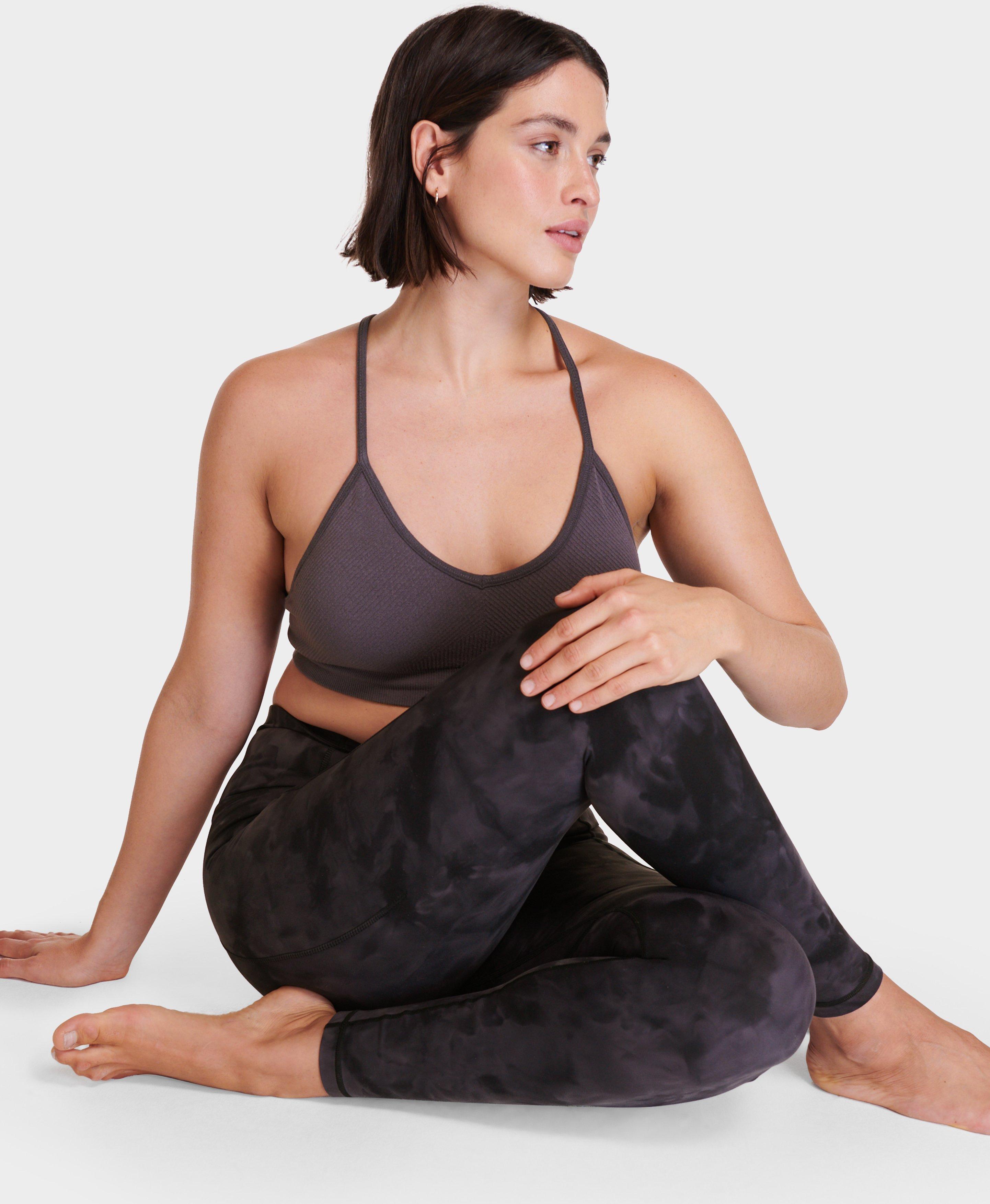 Yoga Trendy Legging esportiva Ombre Escavar Controle da barriga