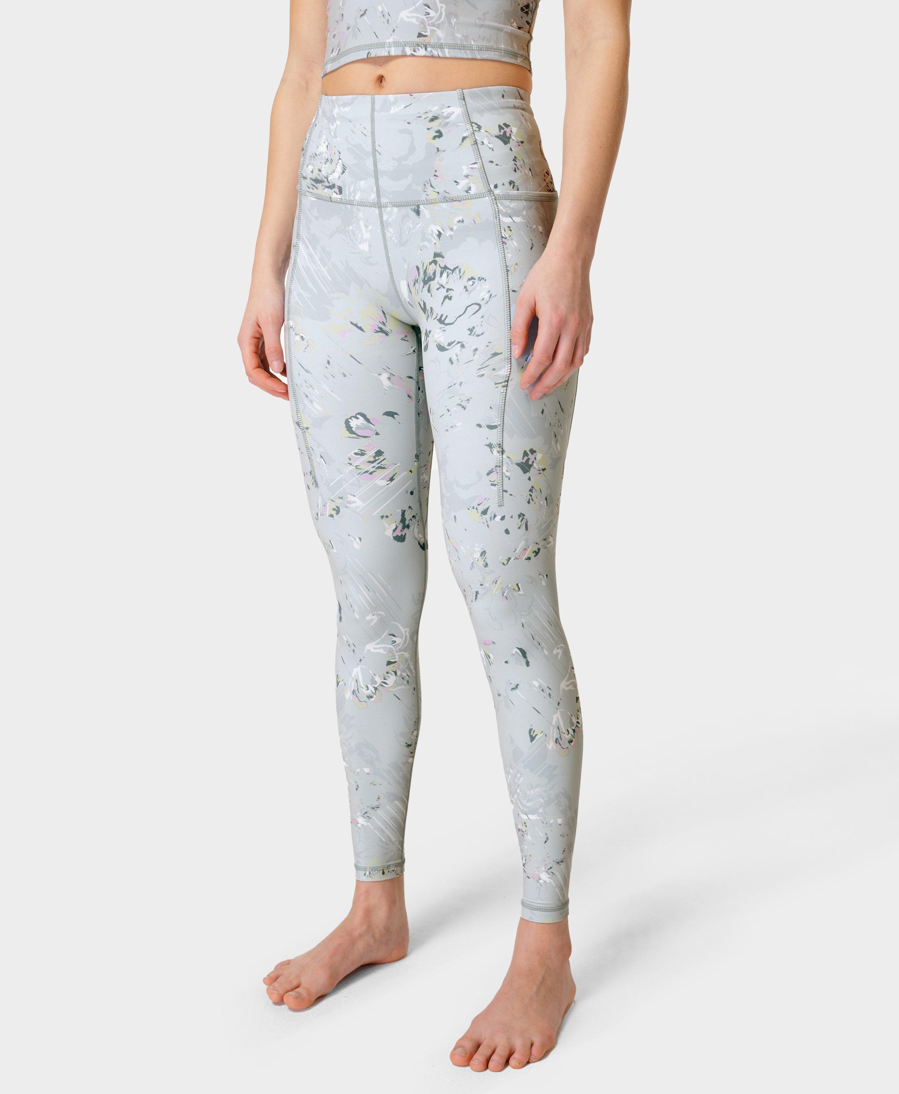 High Waist Blue Butterfly And Floral Print Jeggings - Entire Sale