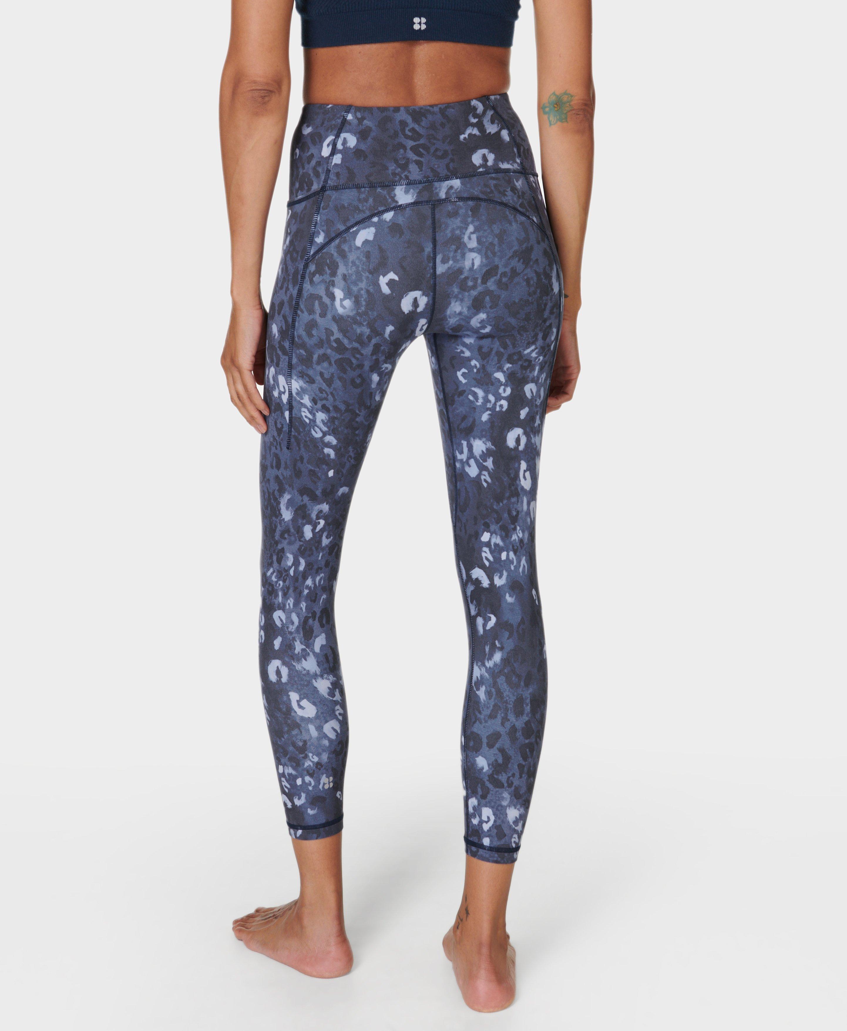 Super Soft 7/8 Yoga Leggings - Blue Streak Print