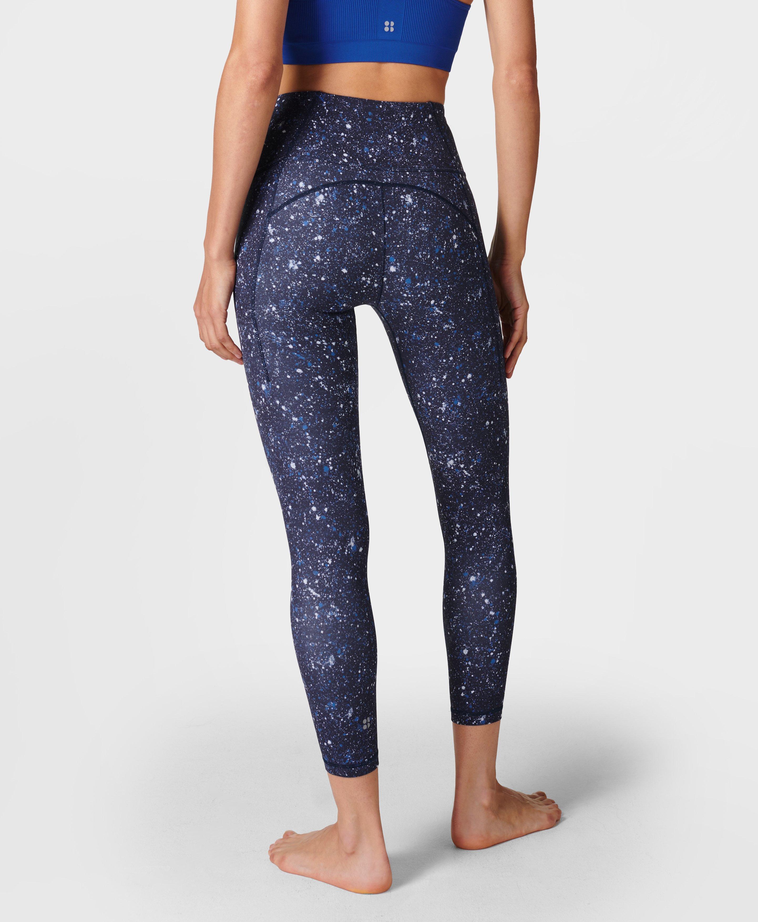 Super Soft 7/8 Yoga Leggings - Blue Multi Speckle Print, Women's Leggings