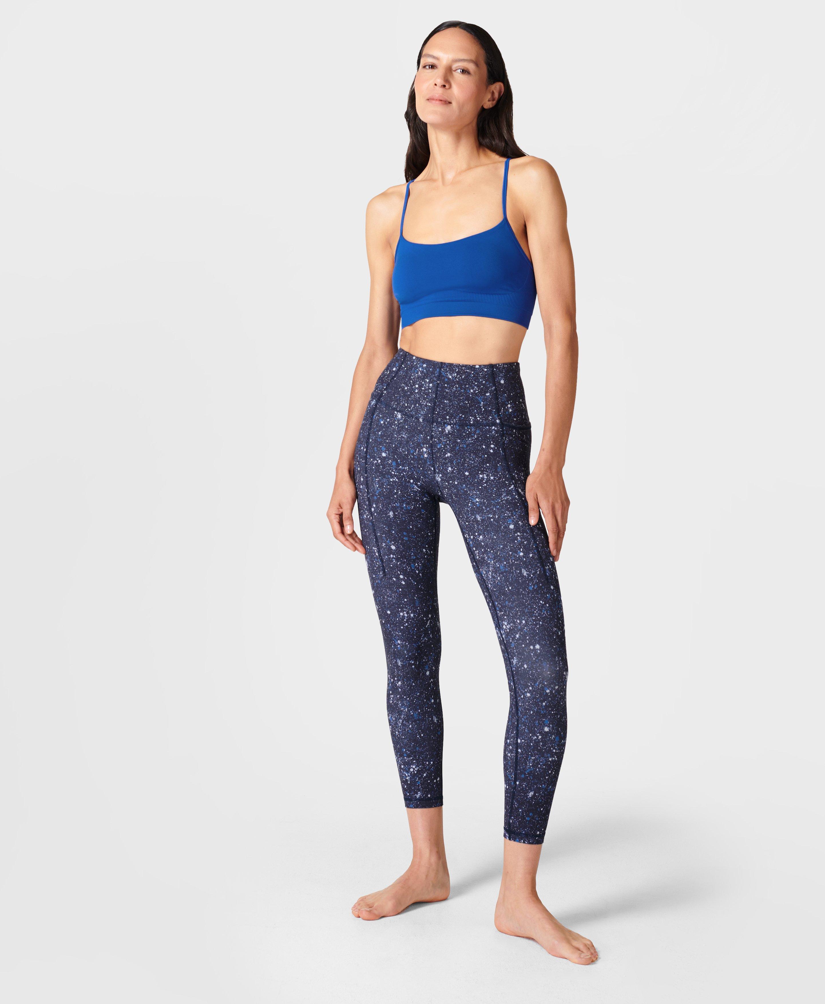 Super Soft 7/8 Yoga Leggings - Blue Multi Speckle Print, Women's Leggings